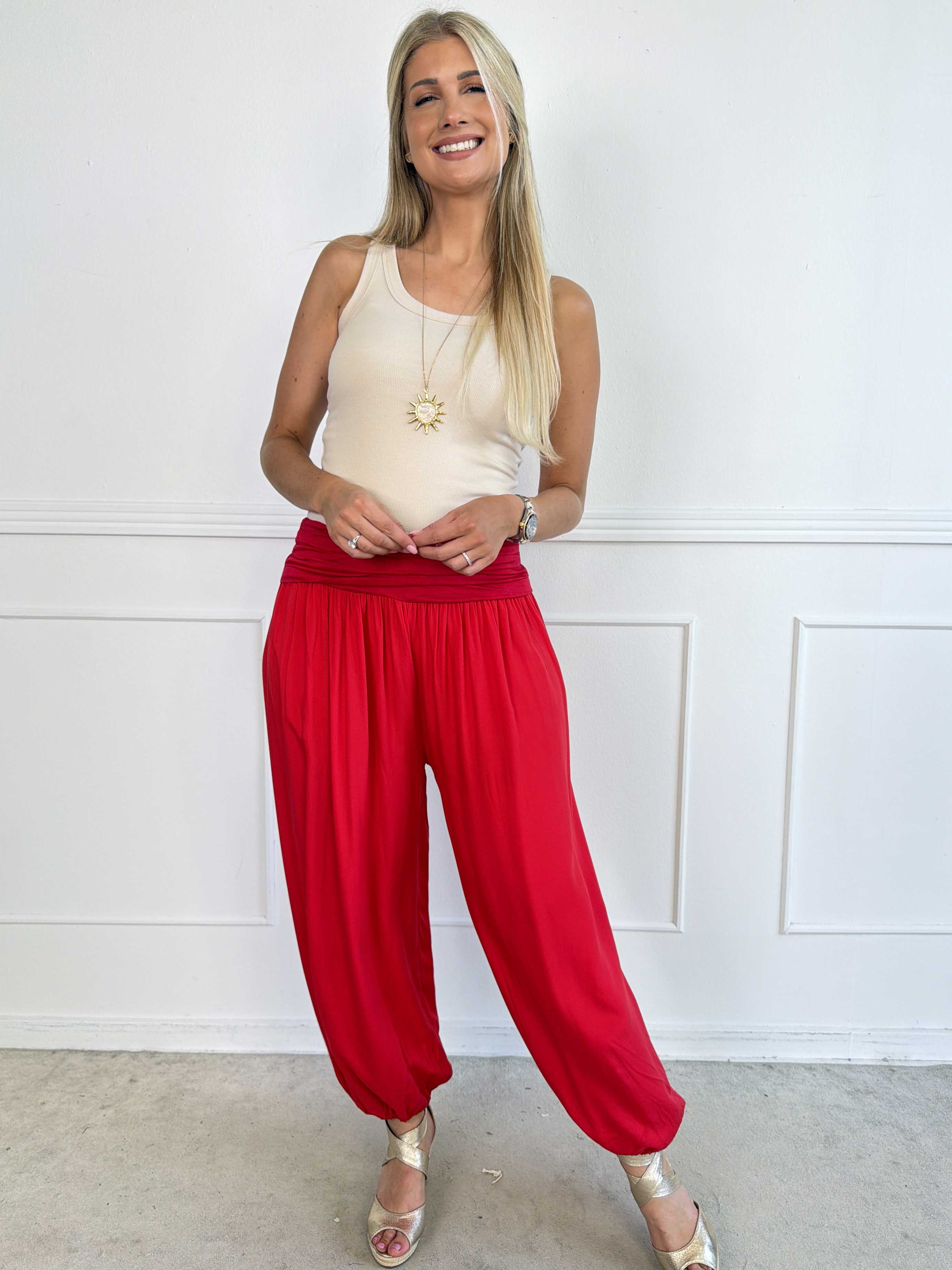 Lava – Plus size haremsbyxor i viskos med resår i midjan