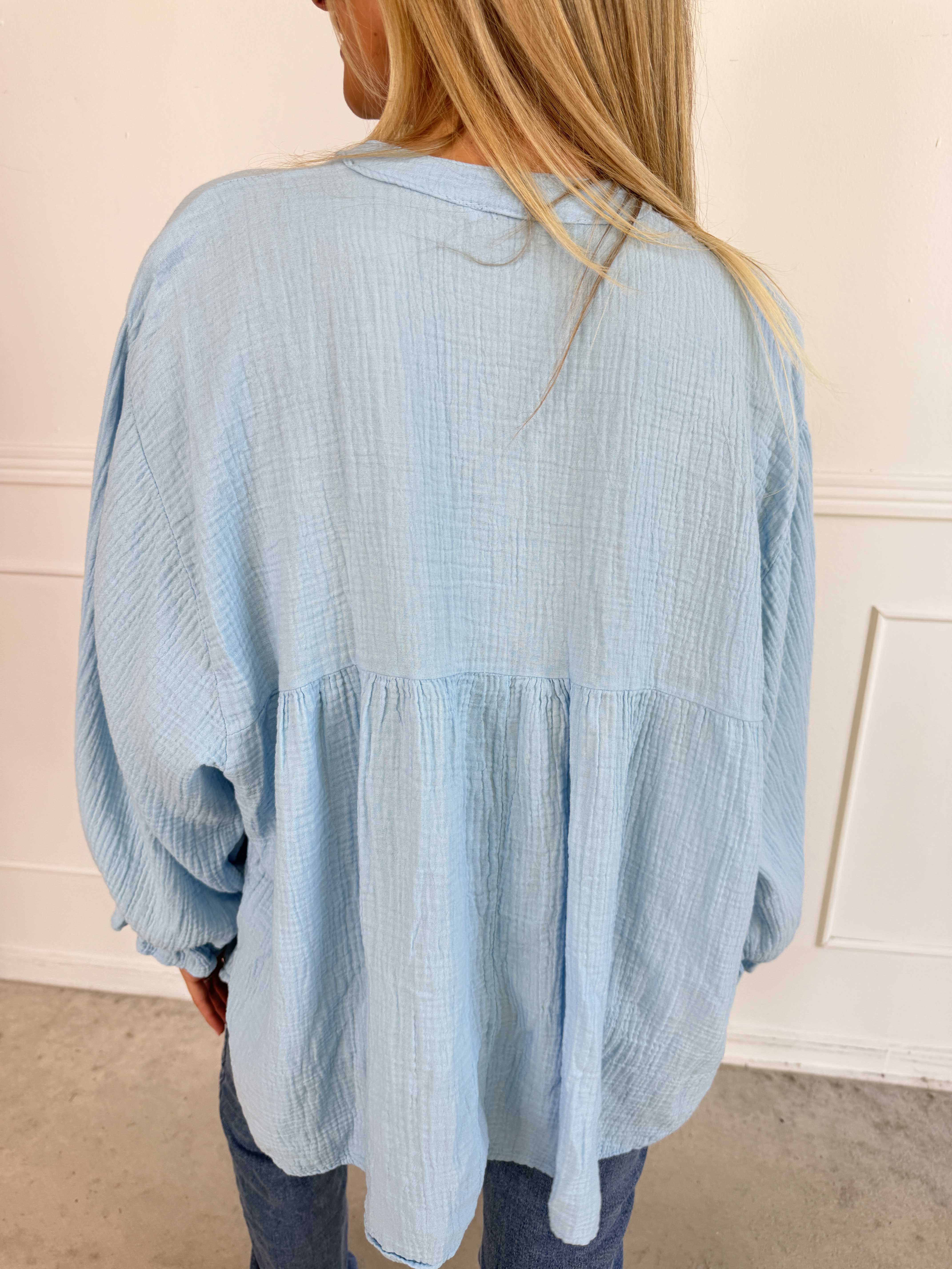 Diva Plain – Enfärgad plus size tunika i mjuk bomullsmuslin