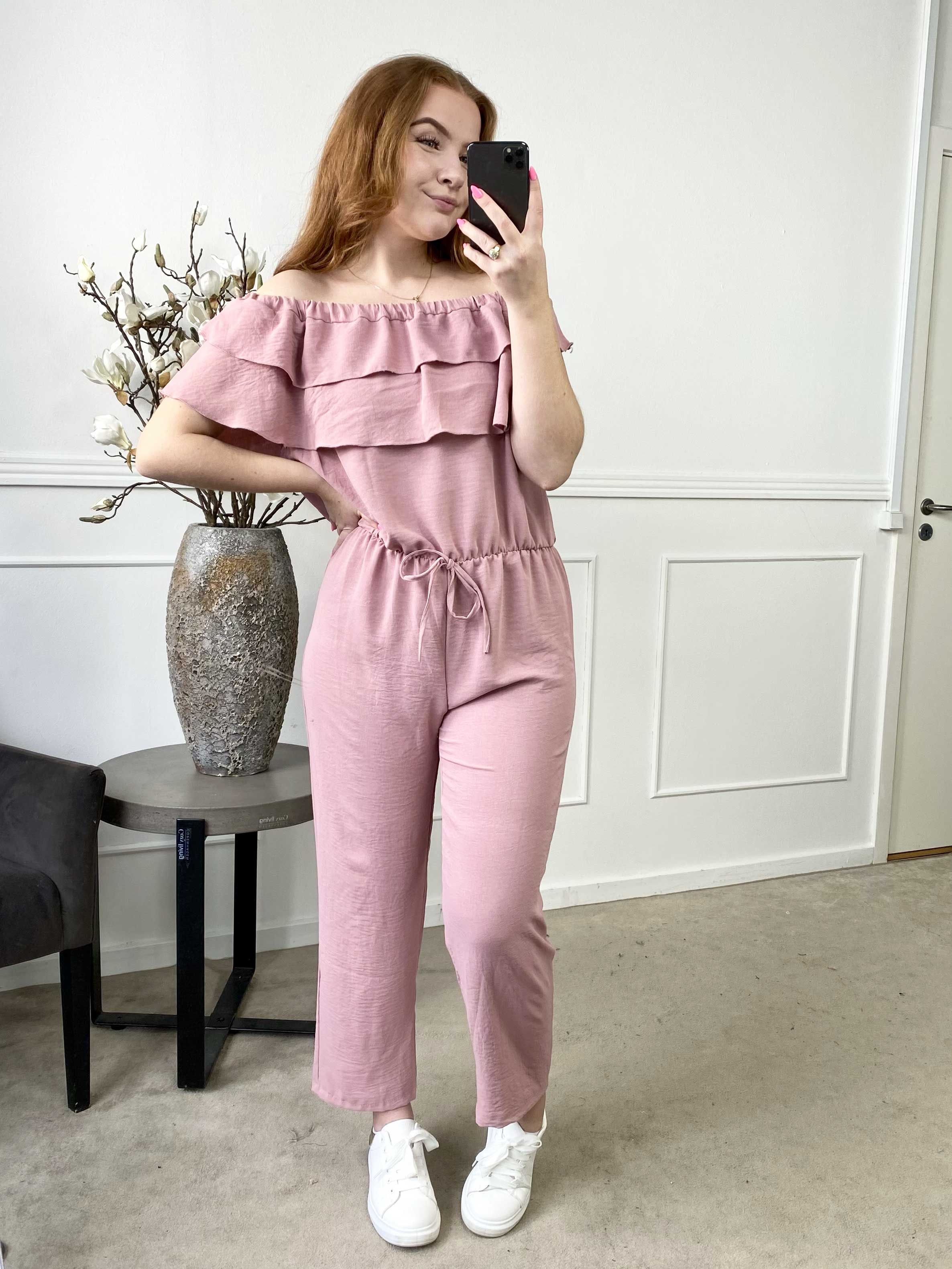 Loulou - Byxdress med volang och resårfåll