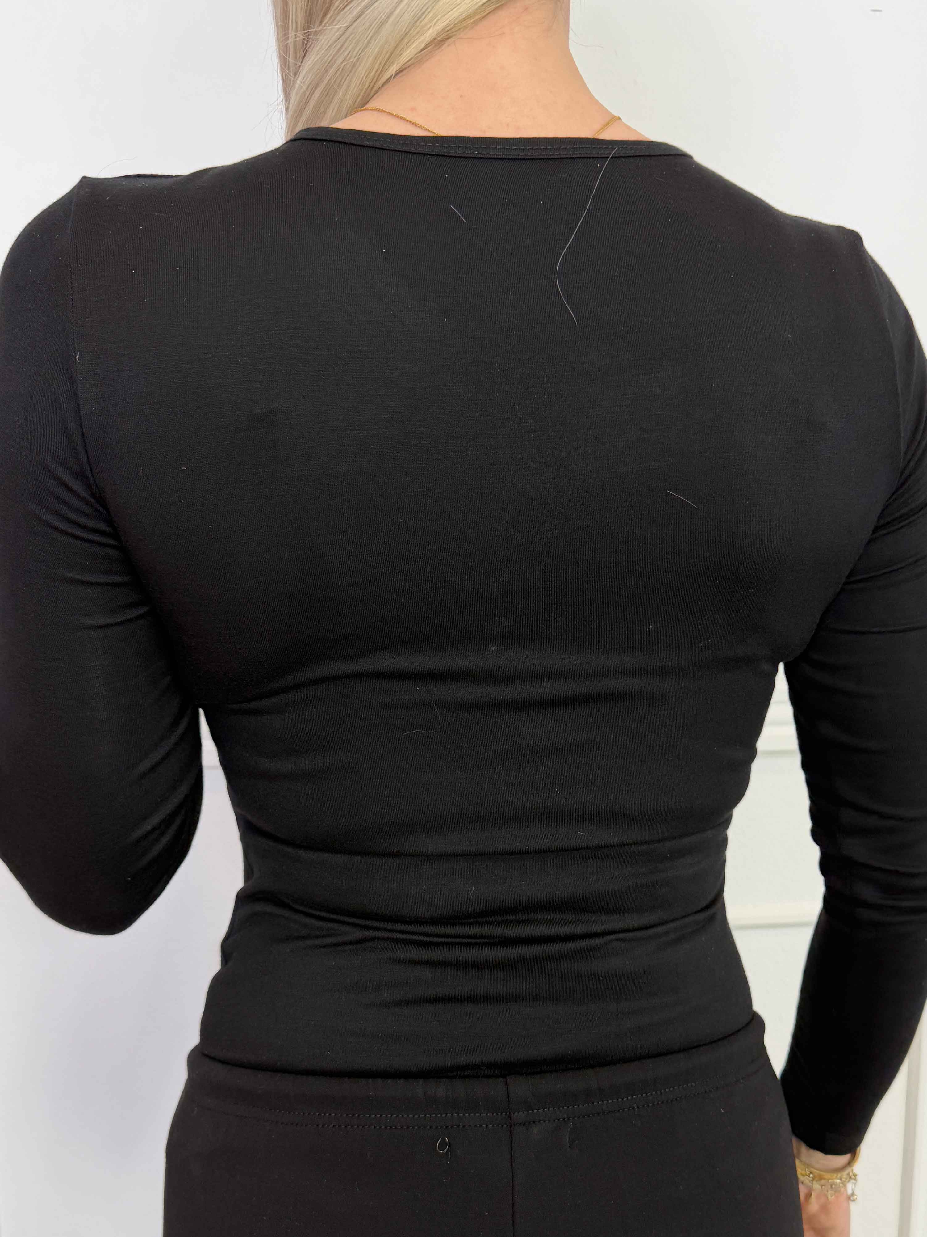 Othilla - Blød langærmet basis bluse