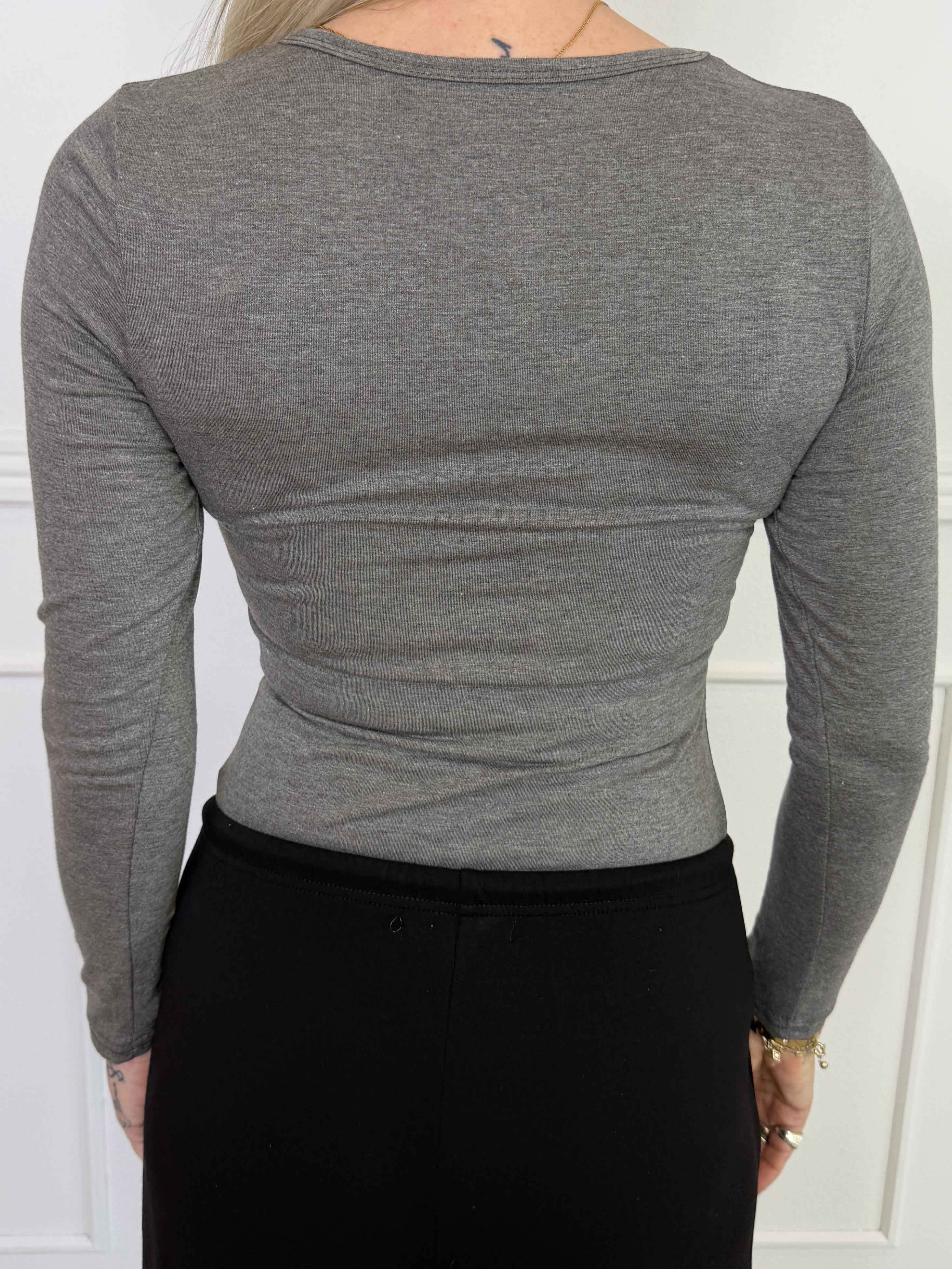 Othilla - Blød langærmet basis bluse