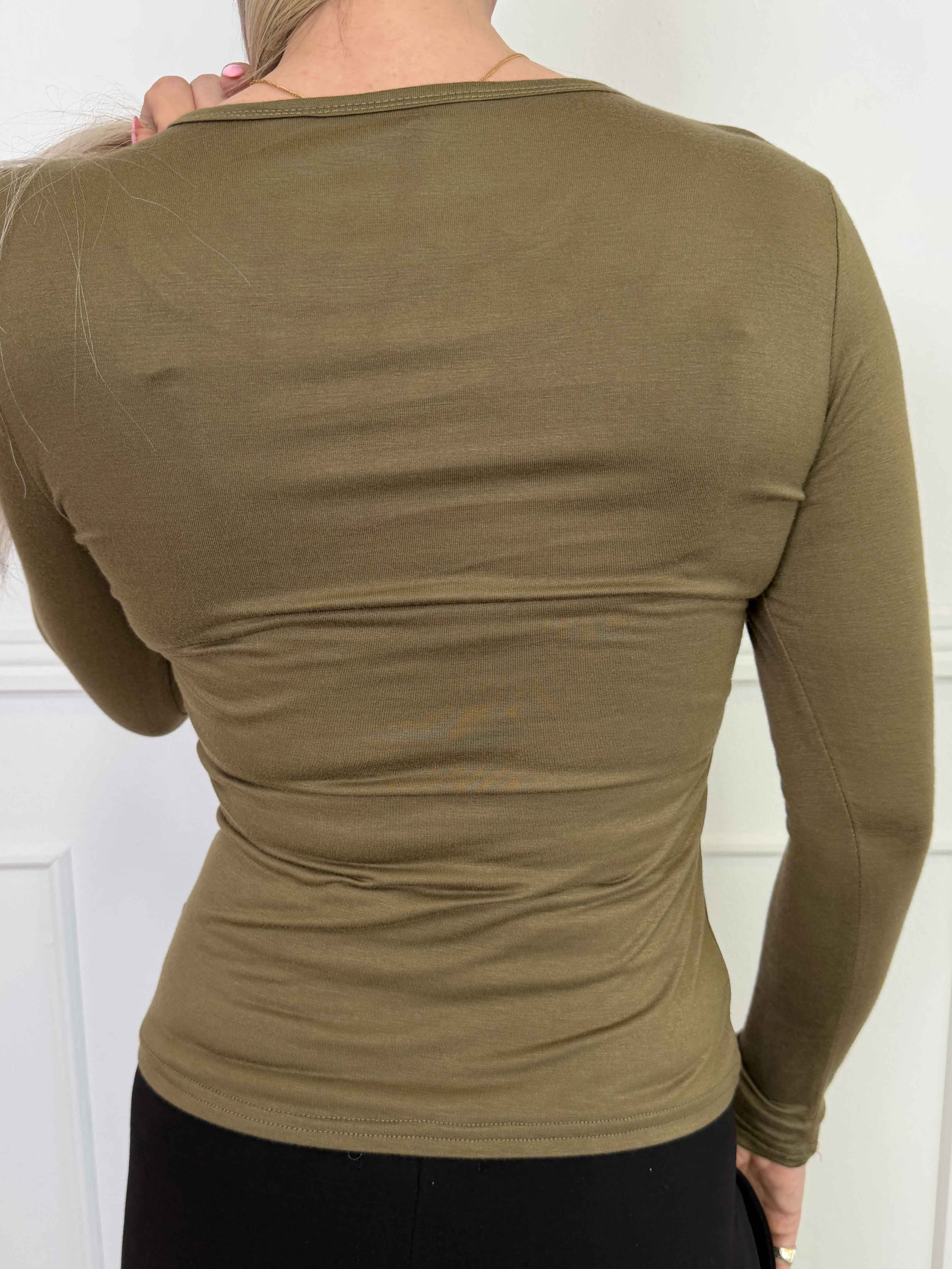 Othilla - Blød langærmet basis bluse