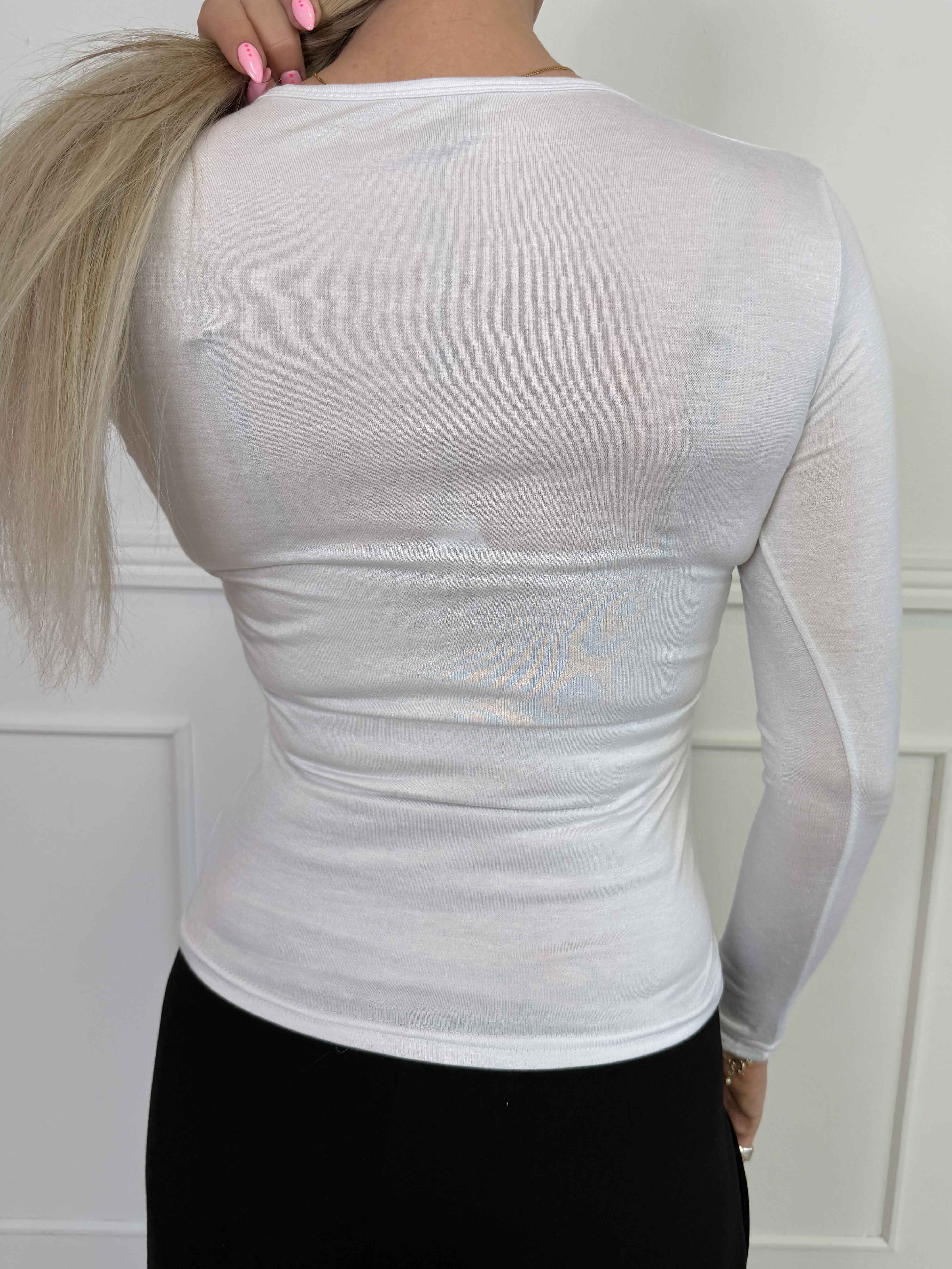 Othilla - Blød langærmet basis bluse