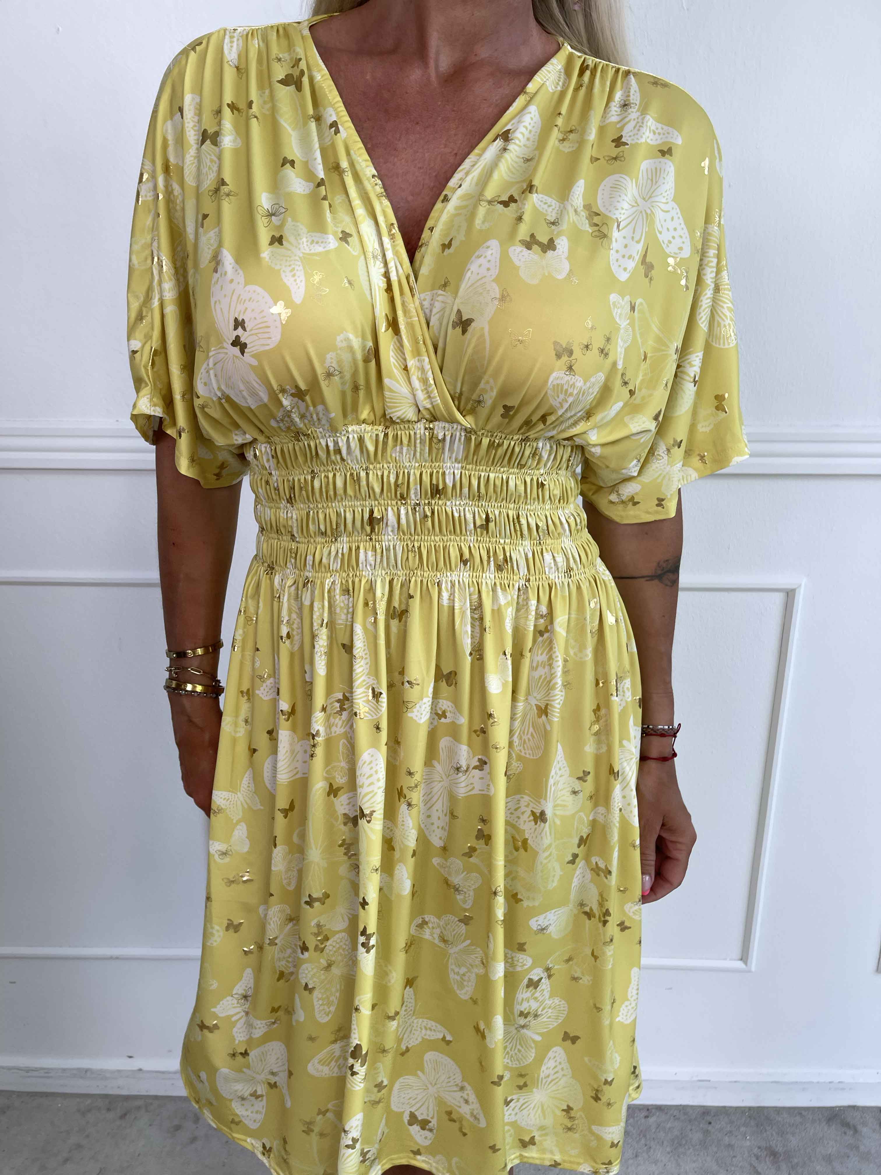 Pams Butterfly Short - Elastisk klänning med fjärilstryck