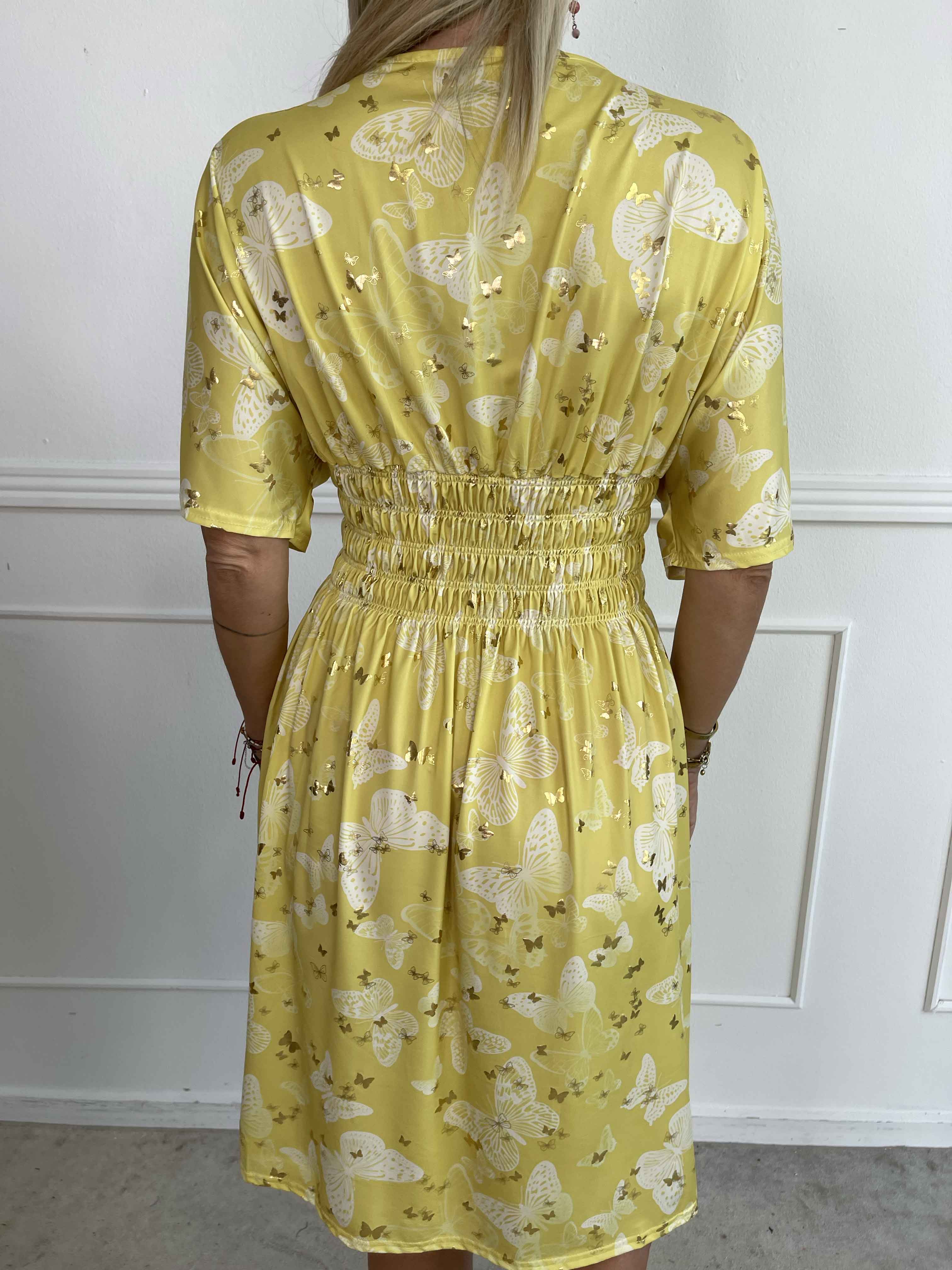 Pams Butterfly Short - Elastisk klänning med fjärilstryck