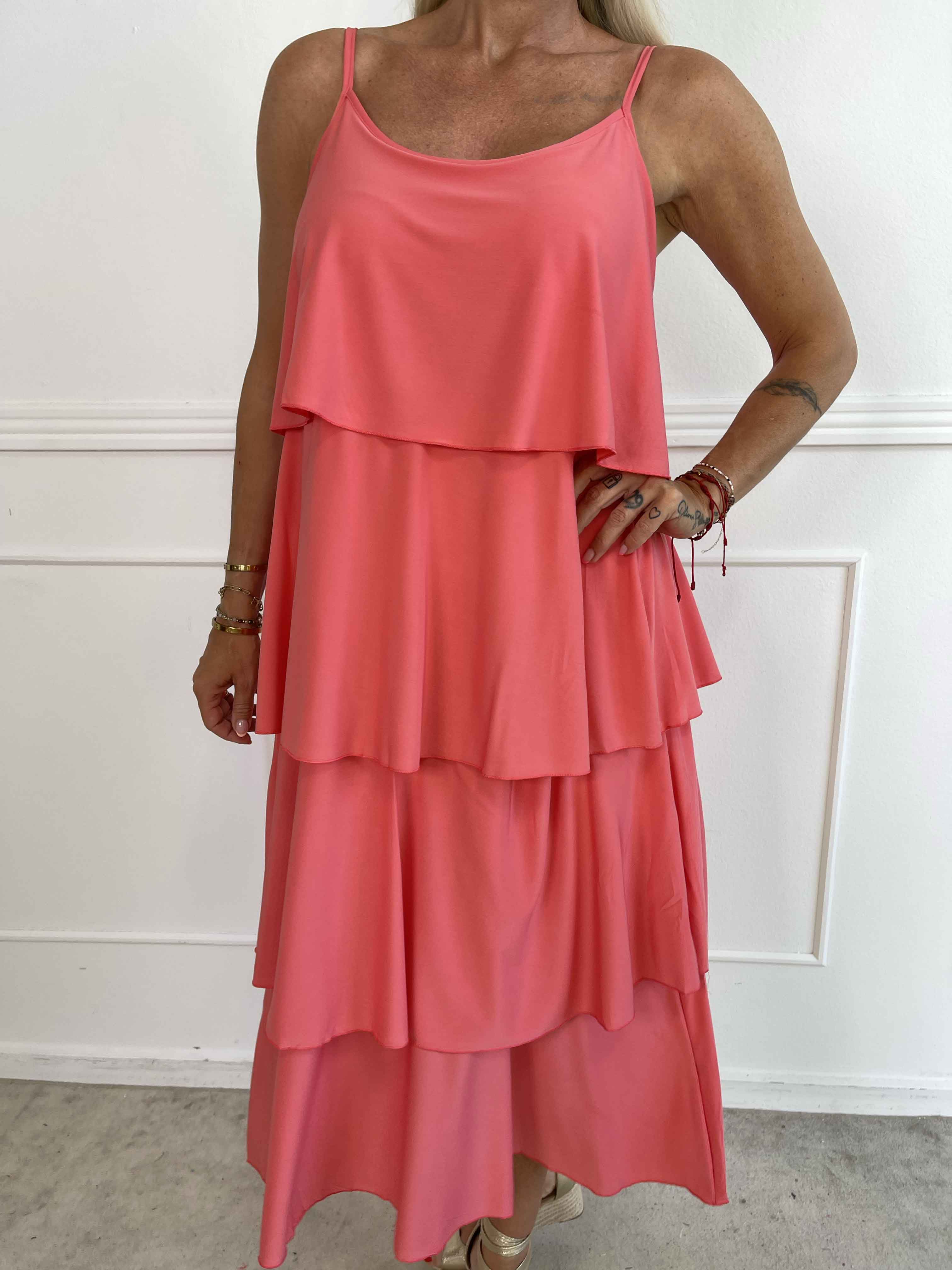 Anastasia - Klänning med resårband och volanger