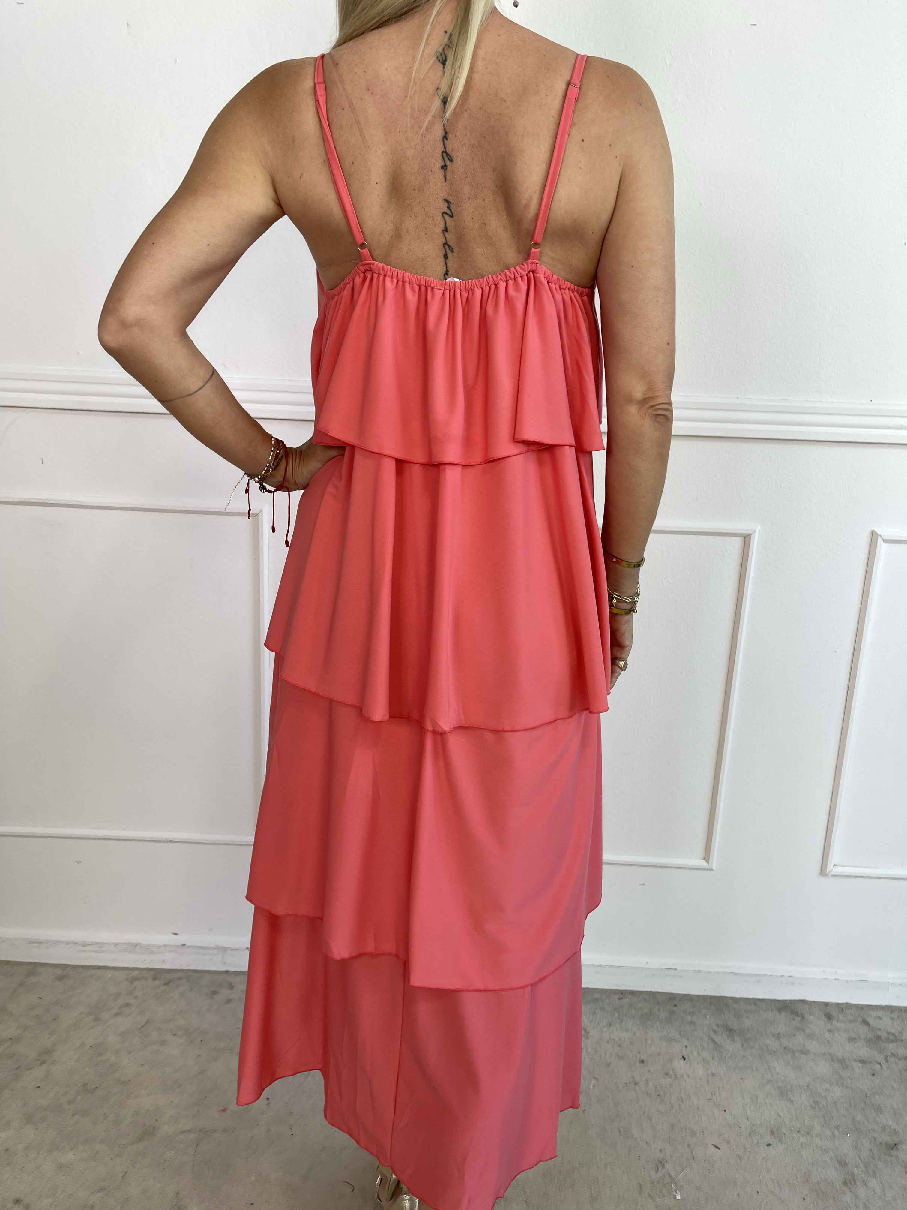 Anastasia - Klänning med resårband och volanger