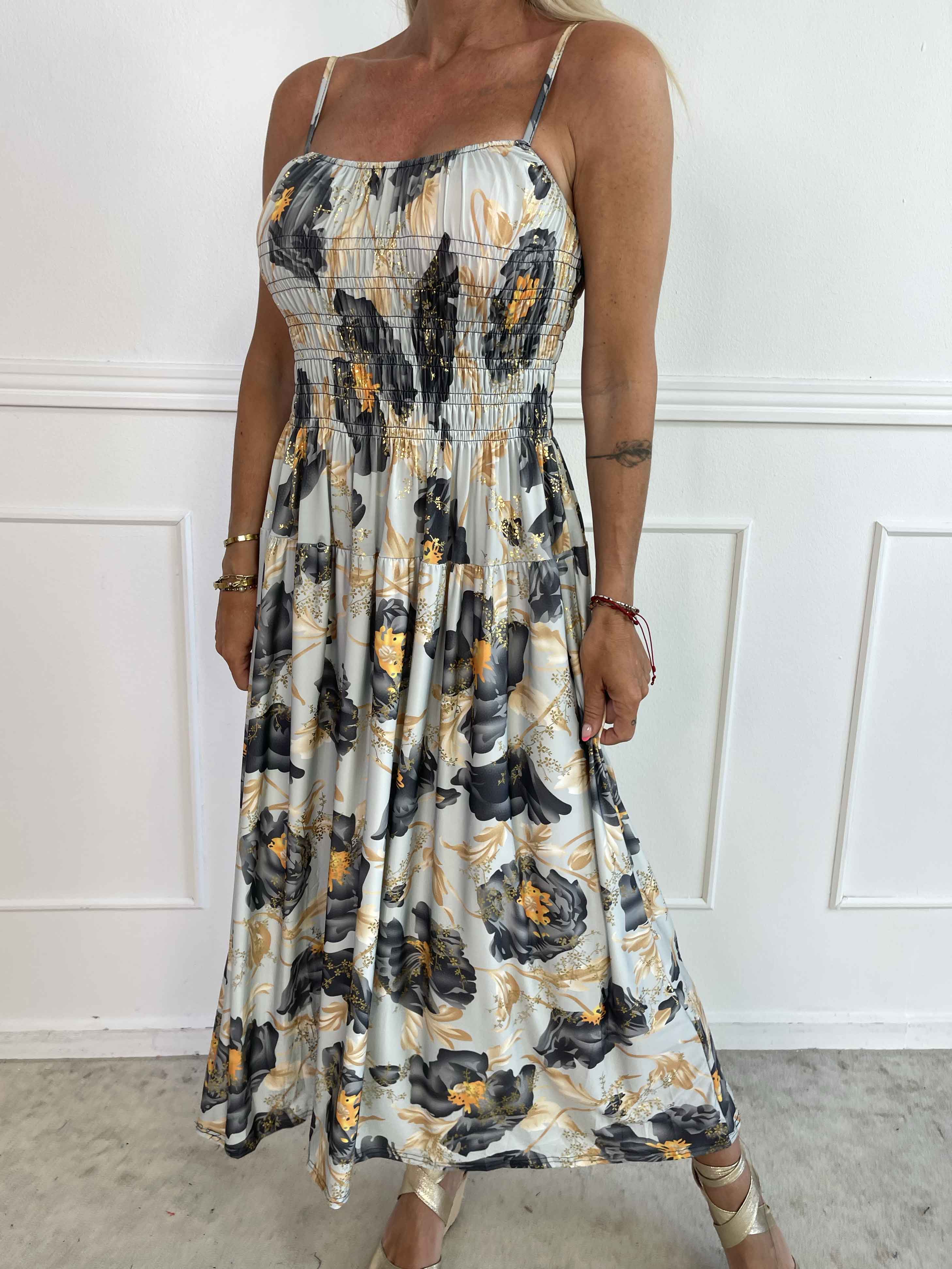 Maira Botanic - Söt stretchig klänning med blommigt tryck och smock