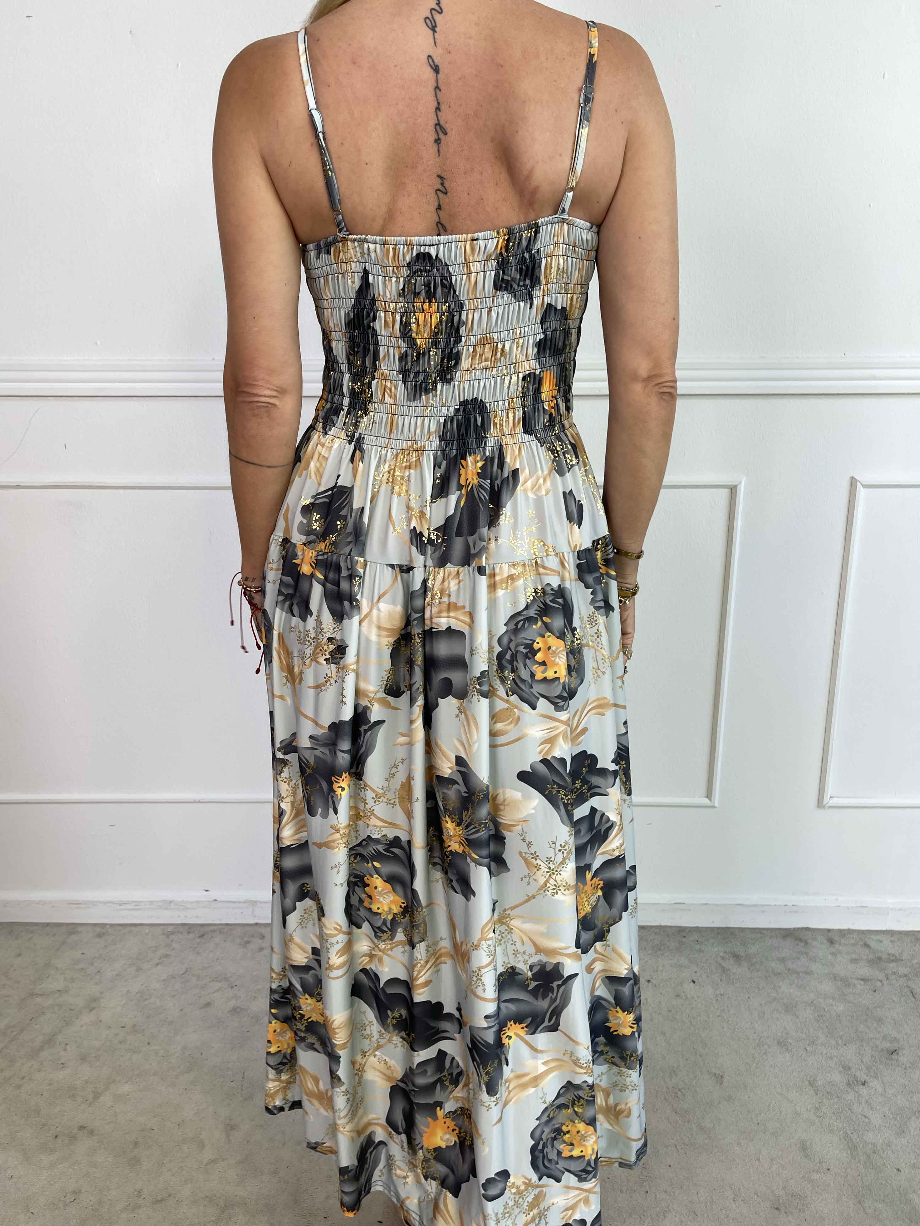 Maira Botanic - Söt stretchig klänning med blommigt tryck och smock