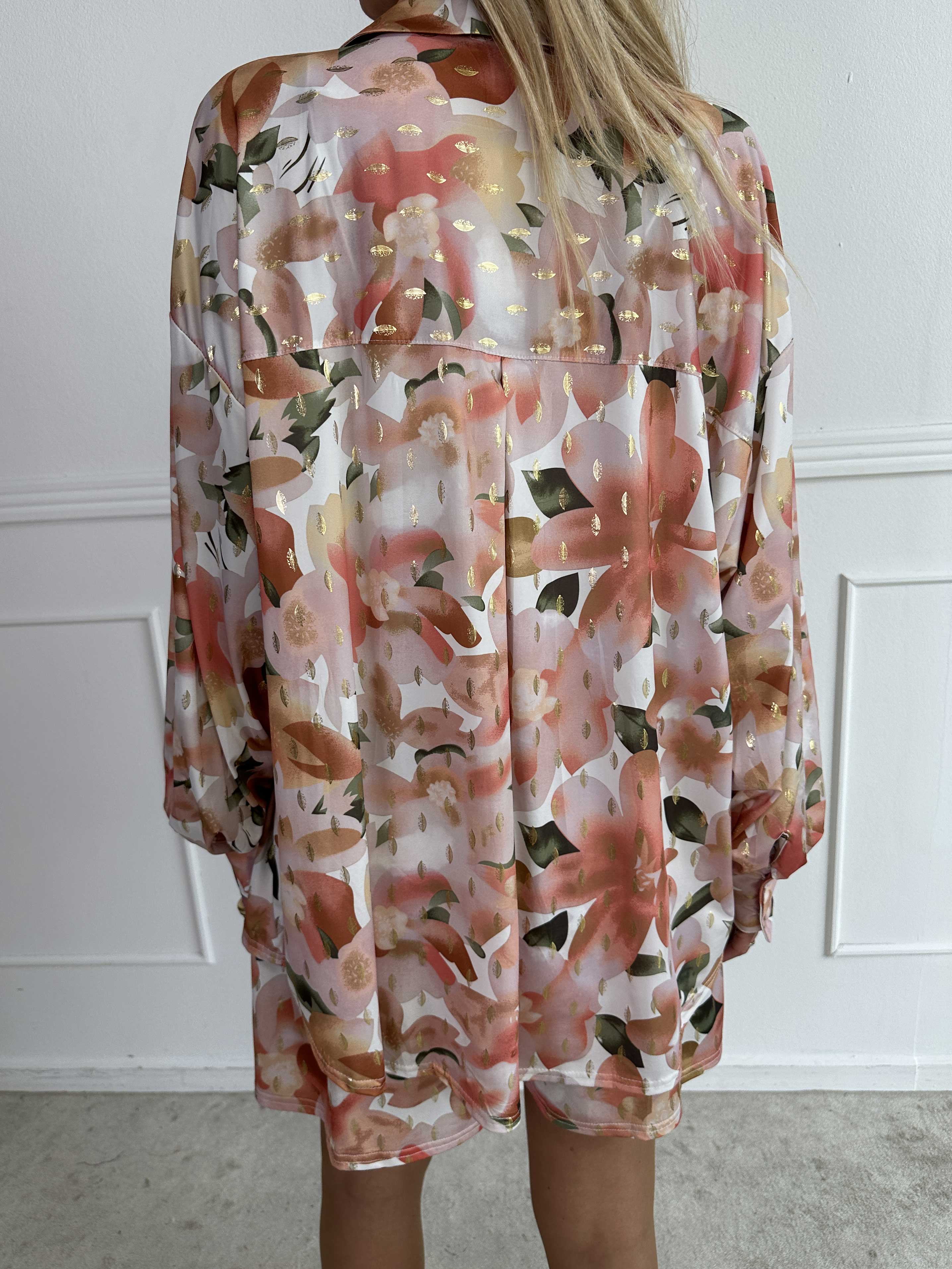 Pamy Sweet Flower - Skjorta i stretchigt blommigt tyg