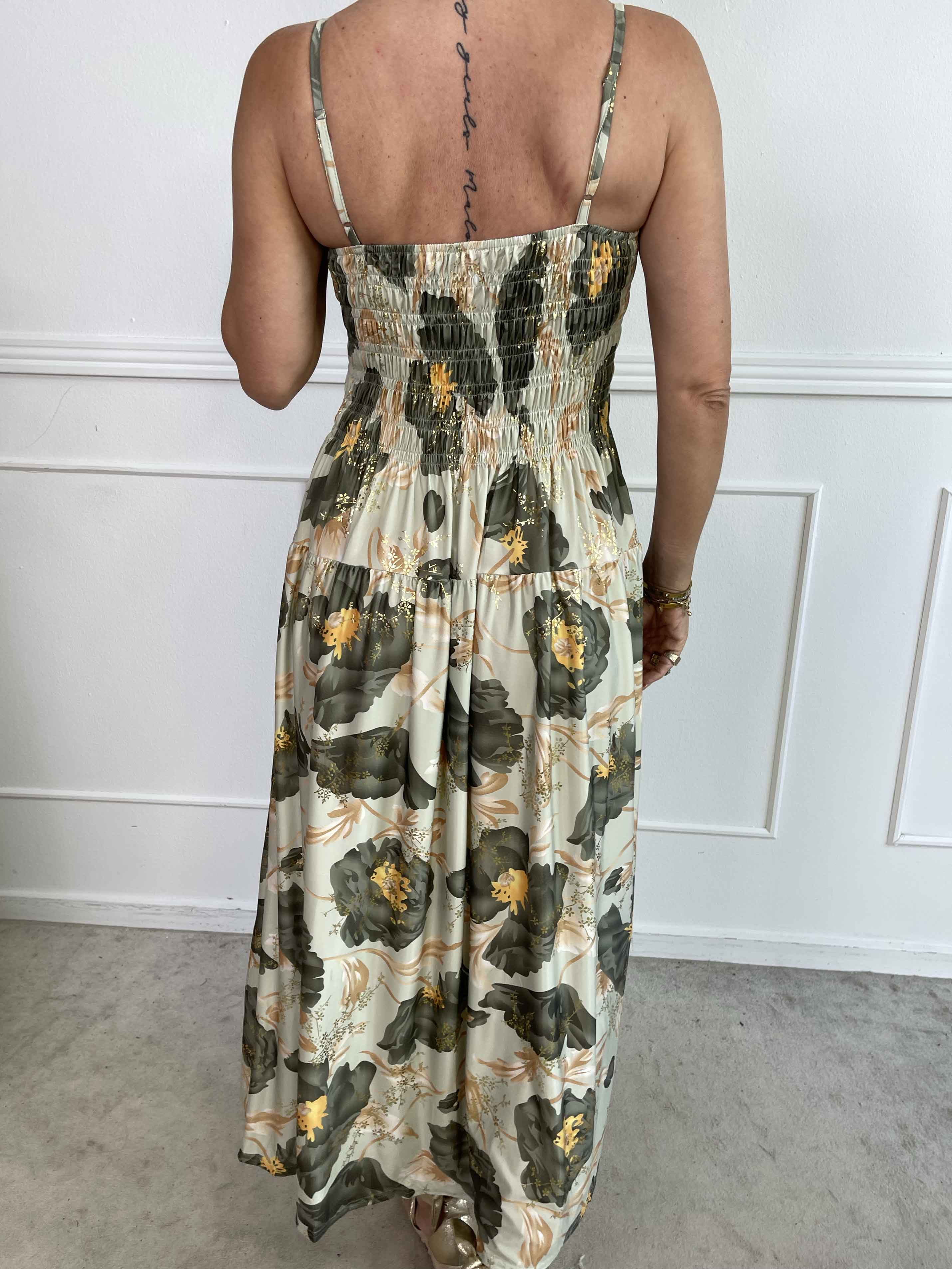 Maira Botanic - Söt stretchig klänning med blommigt tryck och smock