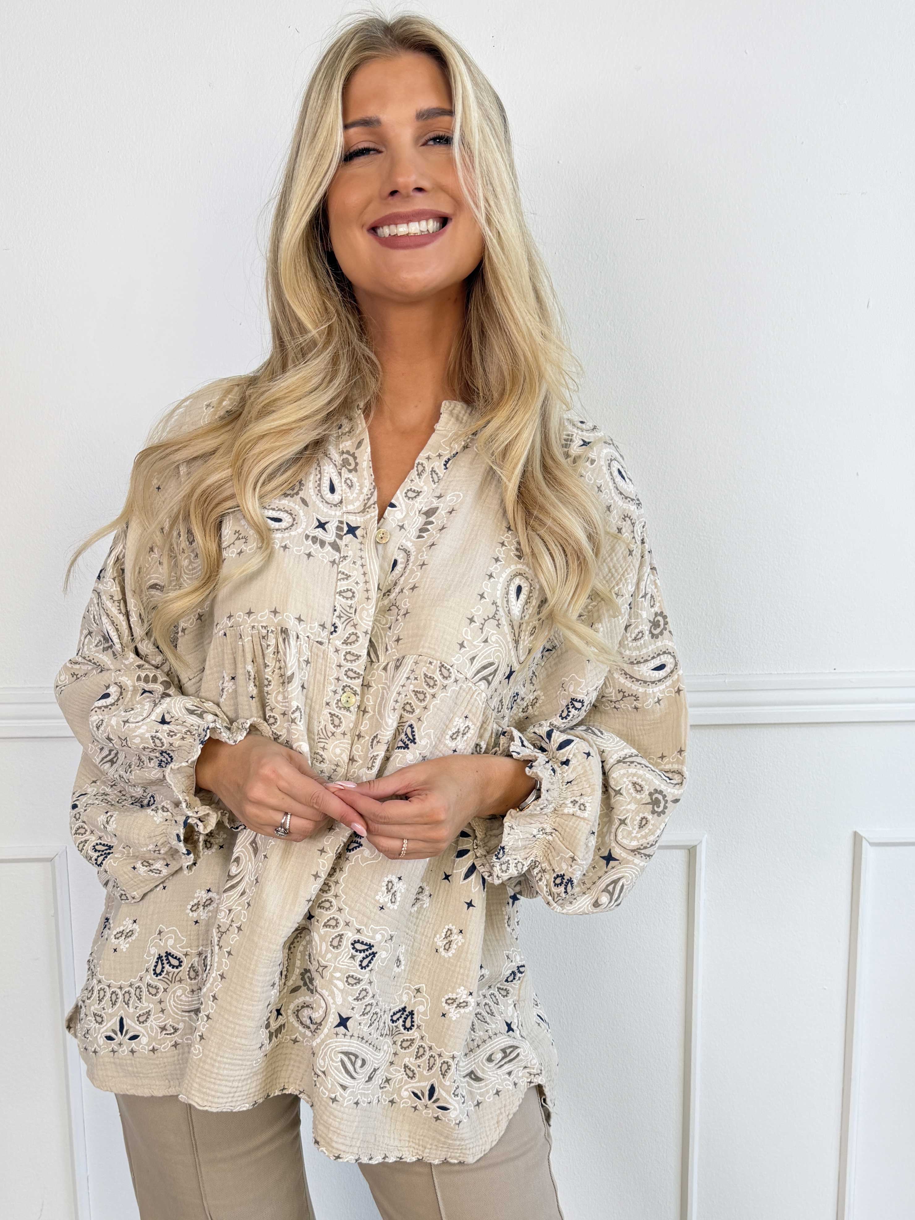 Diva Paisley – Tunika i mjuk bomullsmuslin med paisleymönster