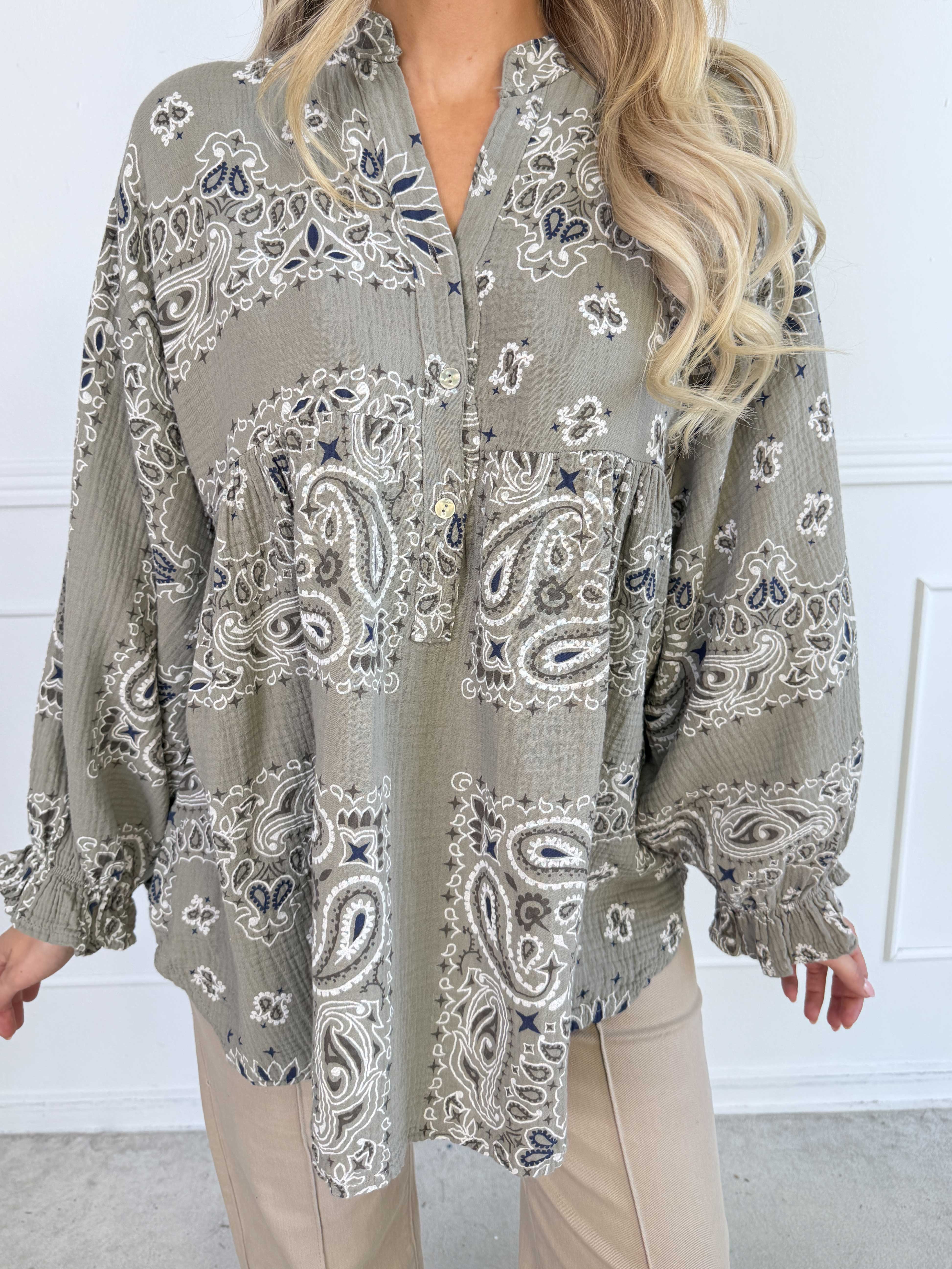 Diva Paisley – Tunika i mjuk bomullsmuslin med paisleymönster