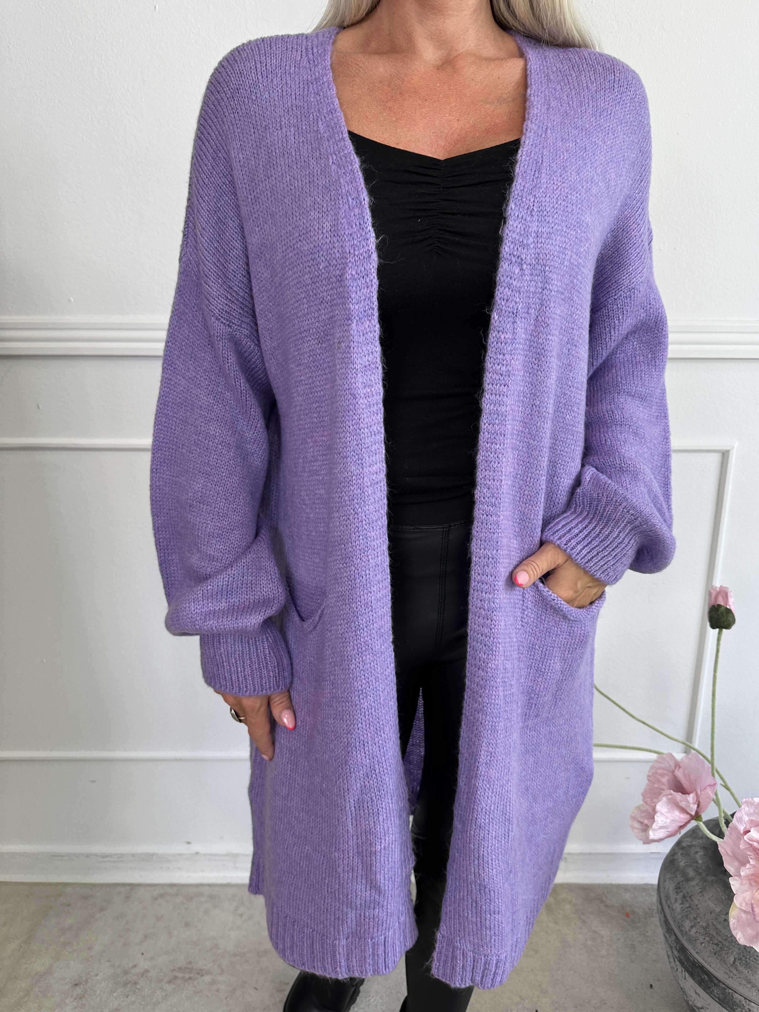 Valentine - Stickad kofta med fickor