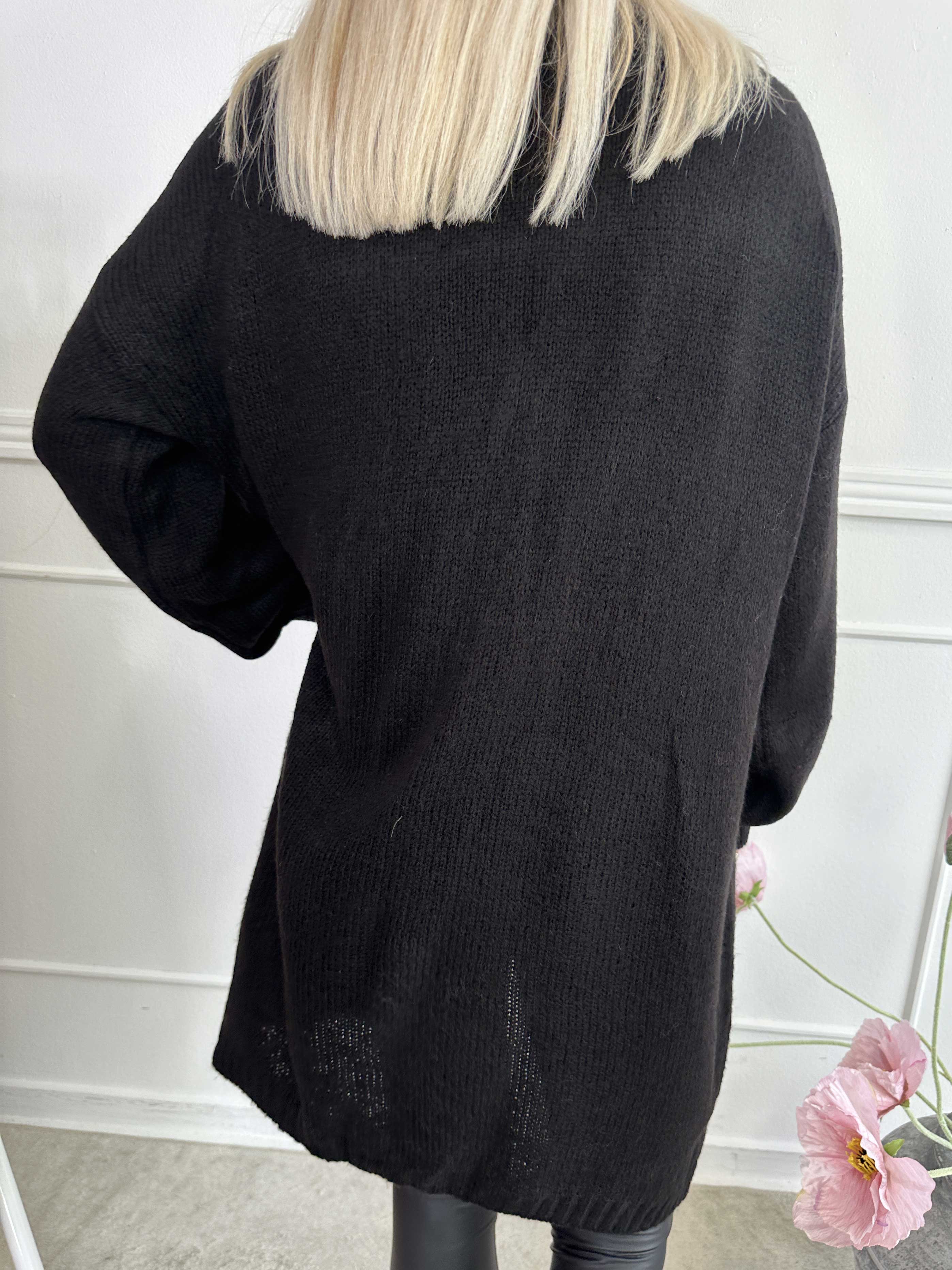 Valentine - Stickad kofta med fickor