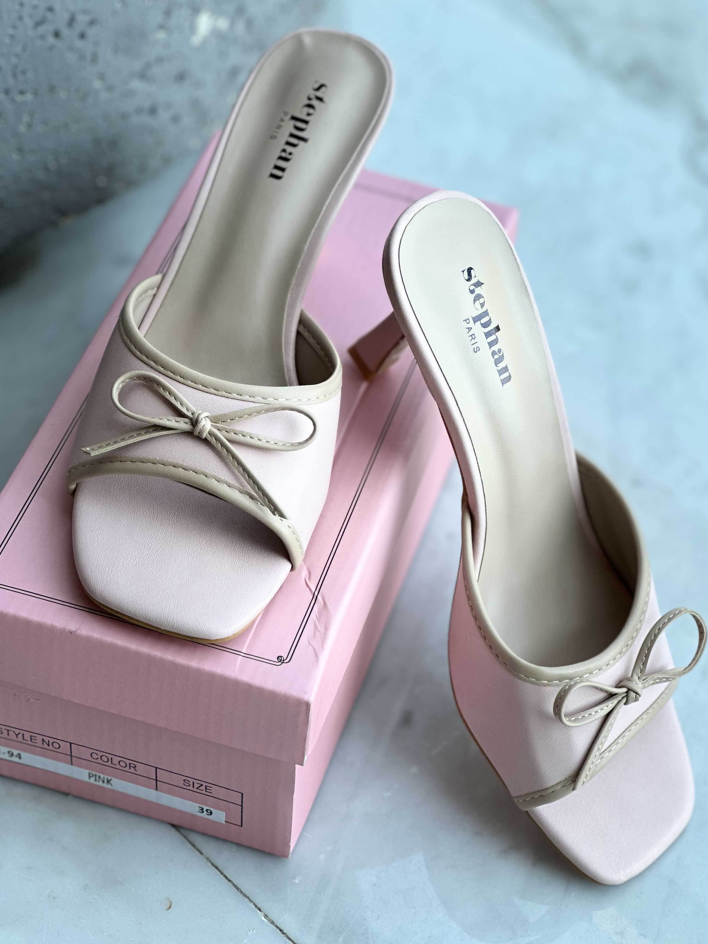 Lines - Söta stilettklackar med liten rosett