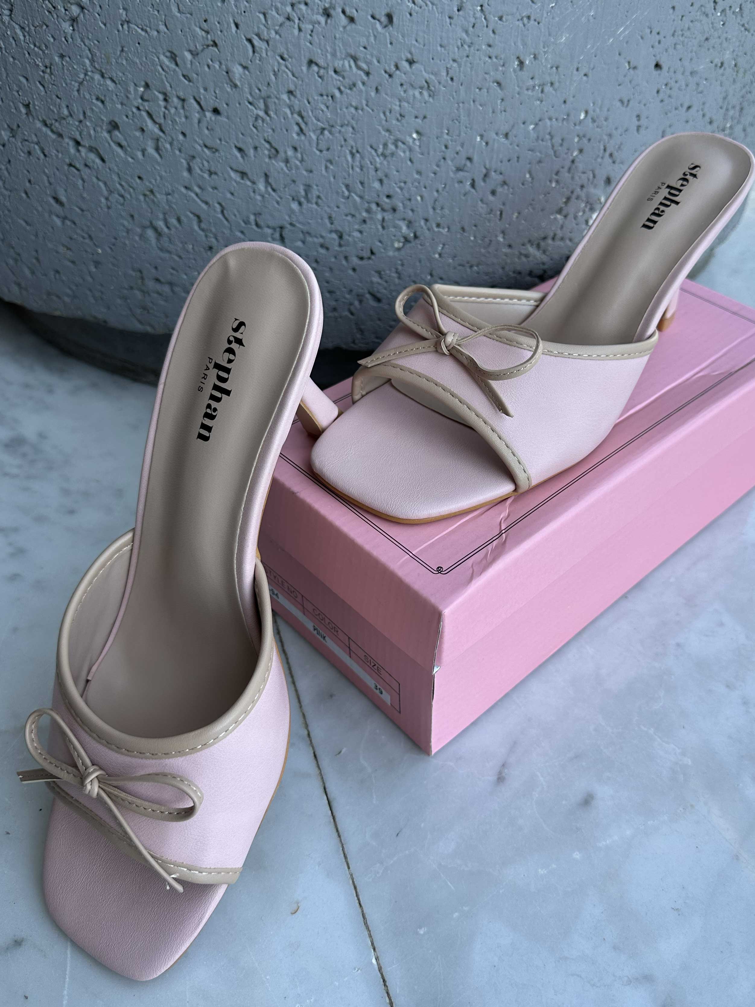 Lines - Söta stilettklackar med liten rosett