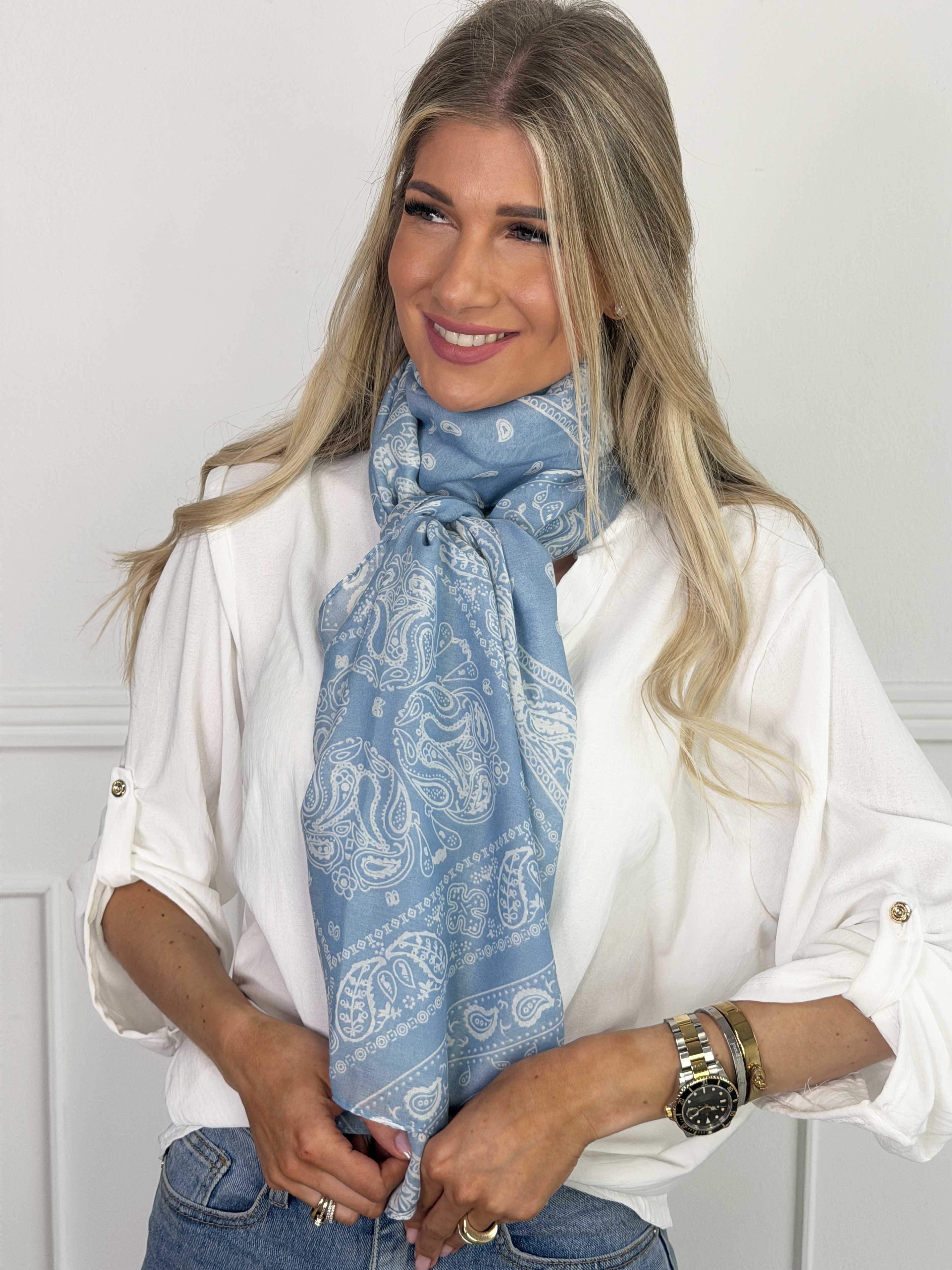 Beauty - Tørklæde i viskose med paisley mønster