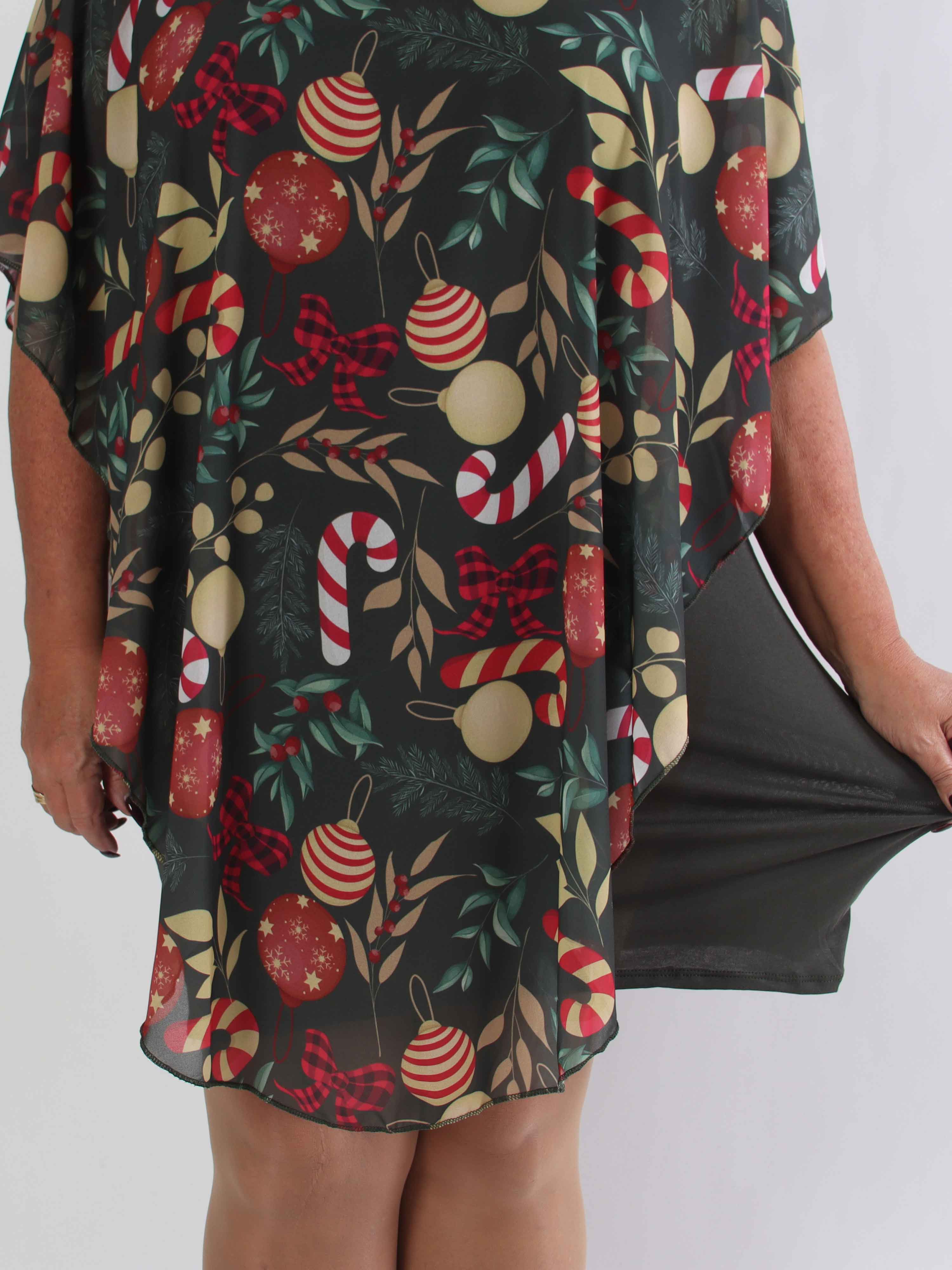 Kenya Christmas - Plus size tunikaklänning med julmotiv på