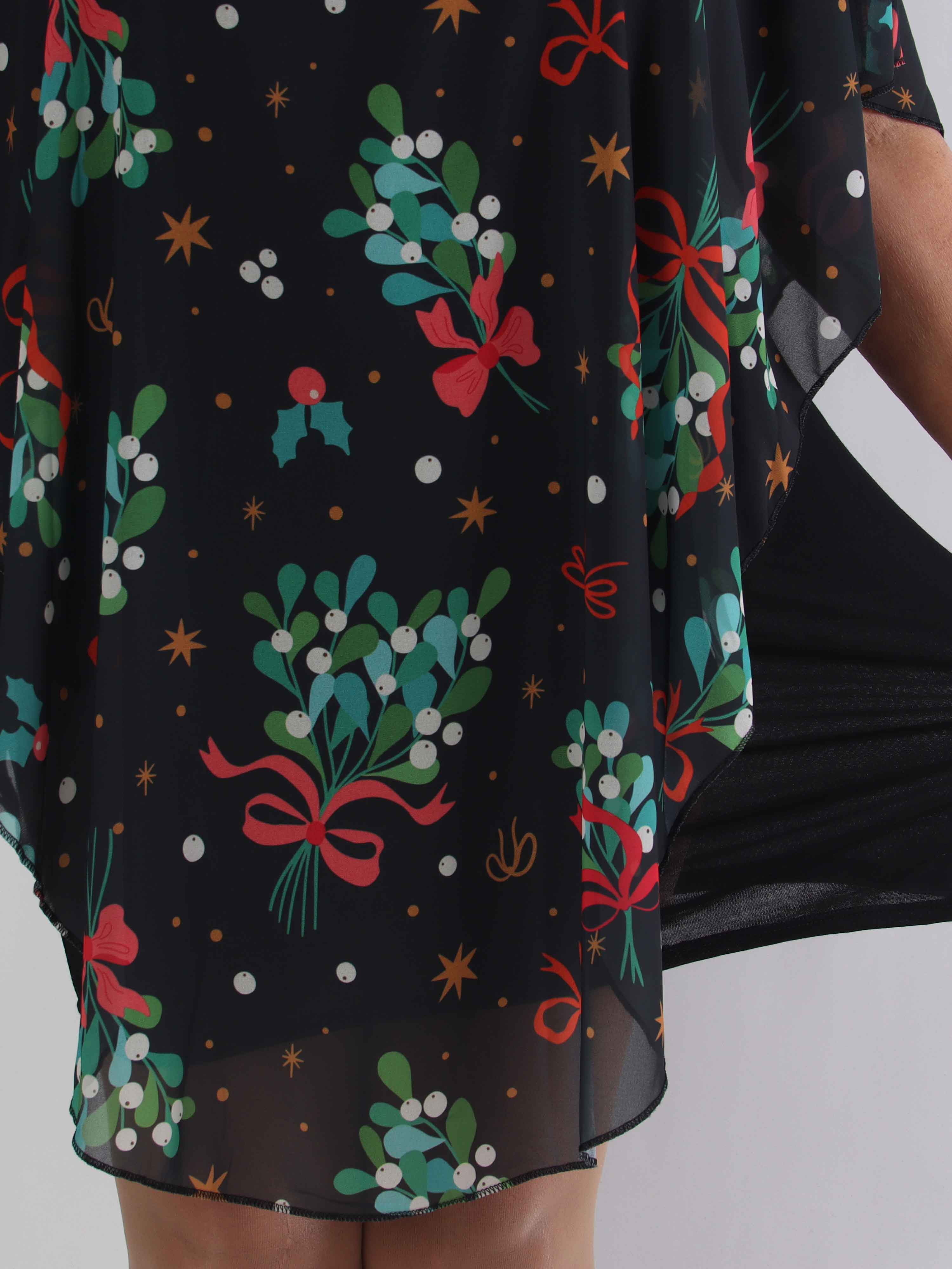 Kenya Mistletoe -  Plus size tunikaklänning med mistelmotiv