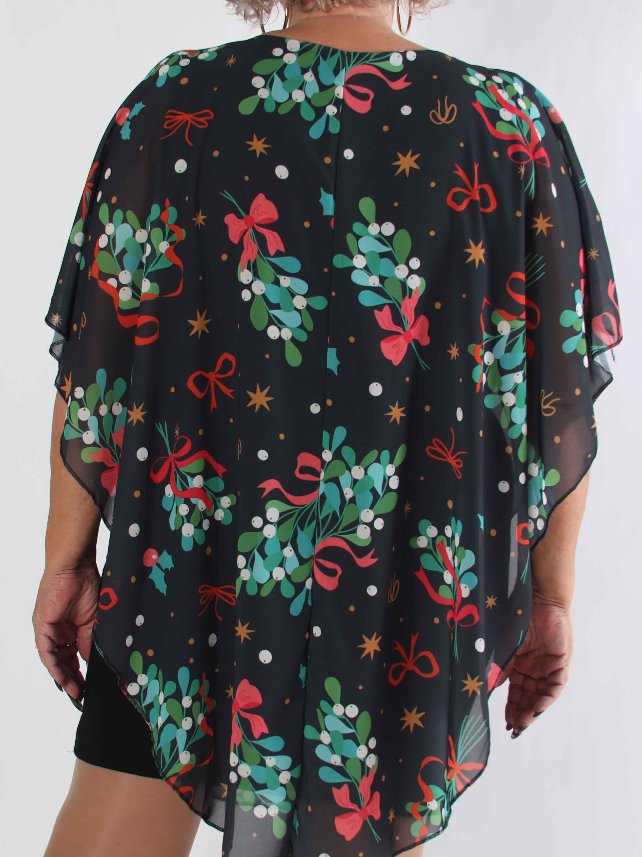 Kenya Mistletoe -  Plus size tunikaklänning med mistelmotiv