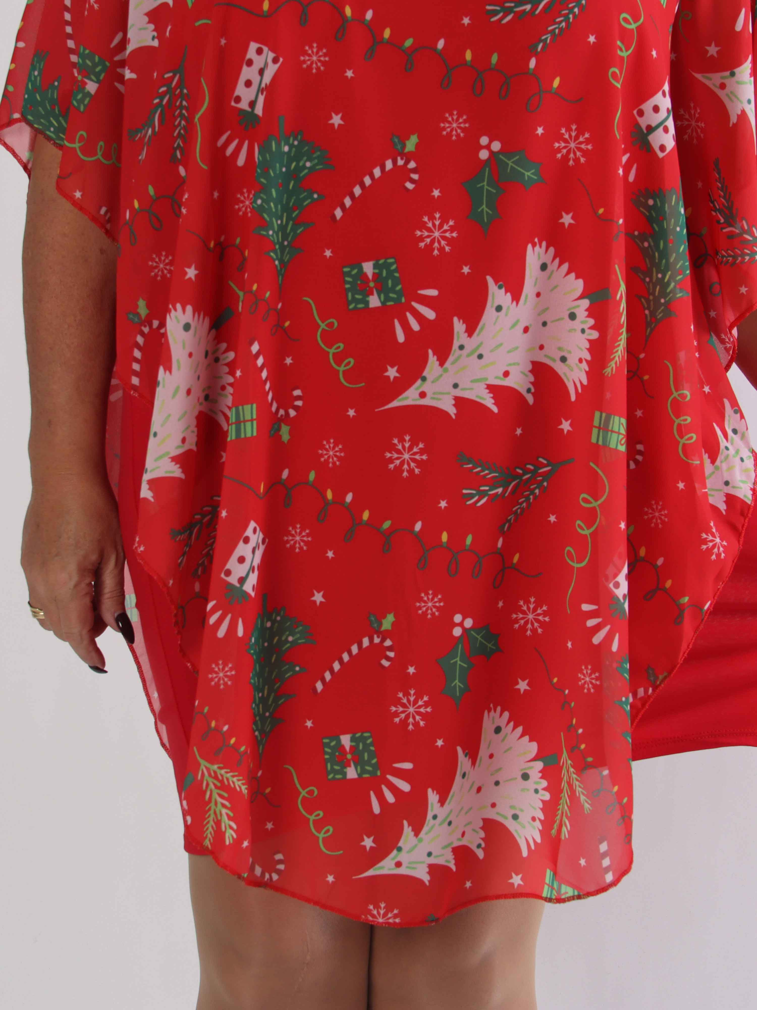 Kenya Christmas - Plus size tunikaklänning med julmotiv på