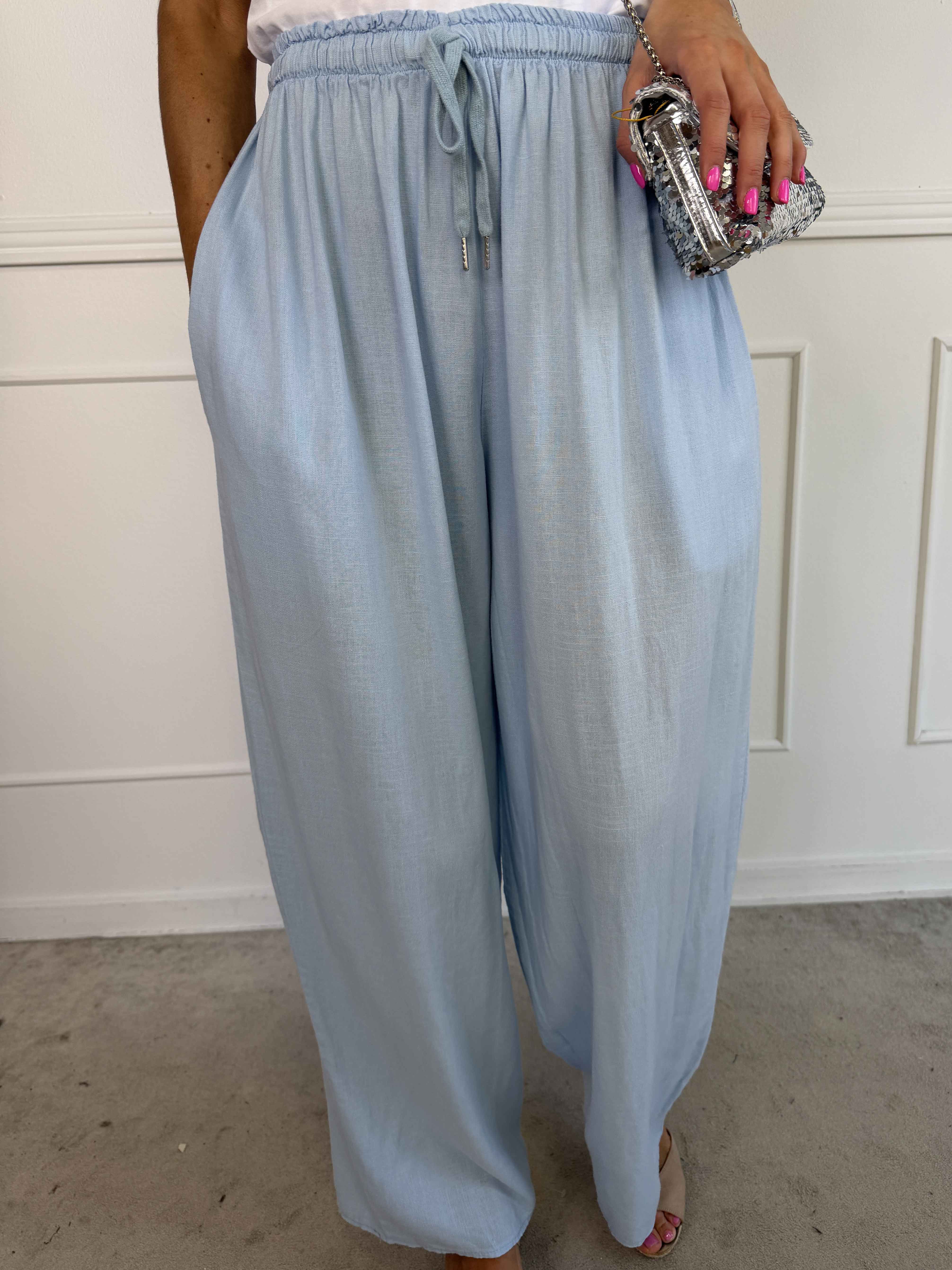 Clara - Vida byxor i viskos och linne