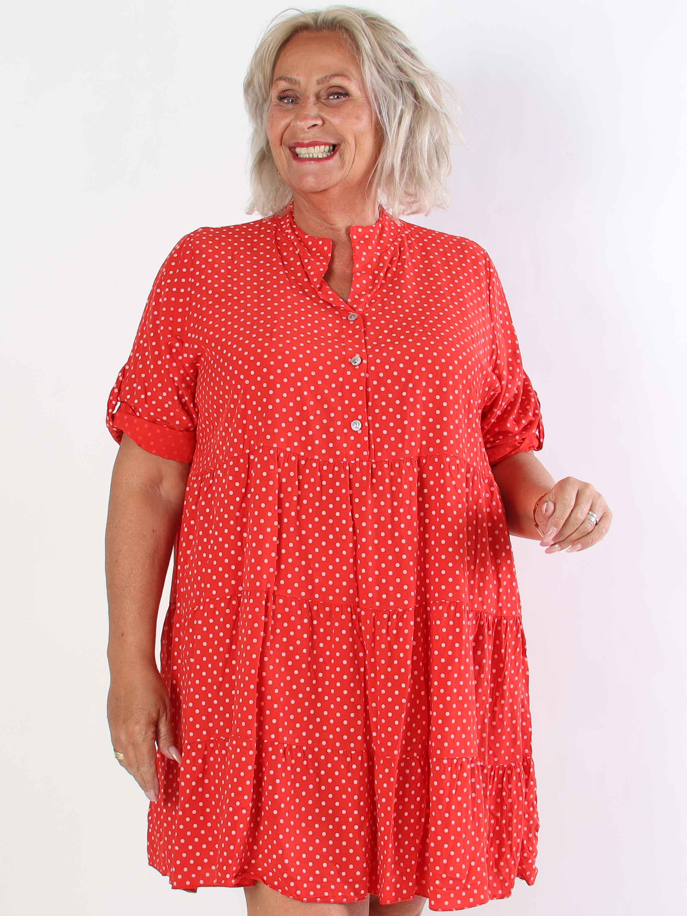 Dotti Short - Klänning med lager på lager-look i viskos