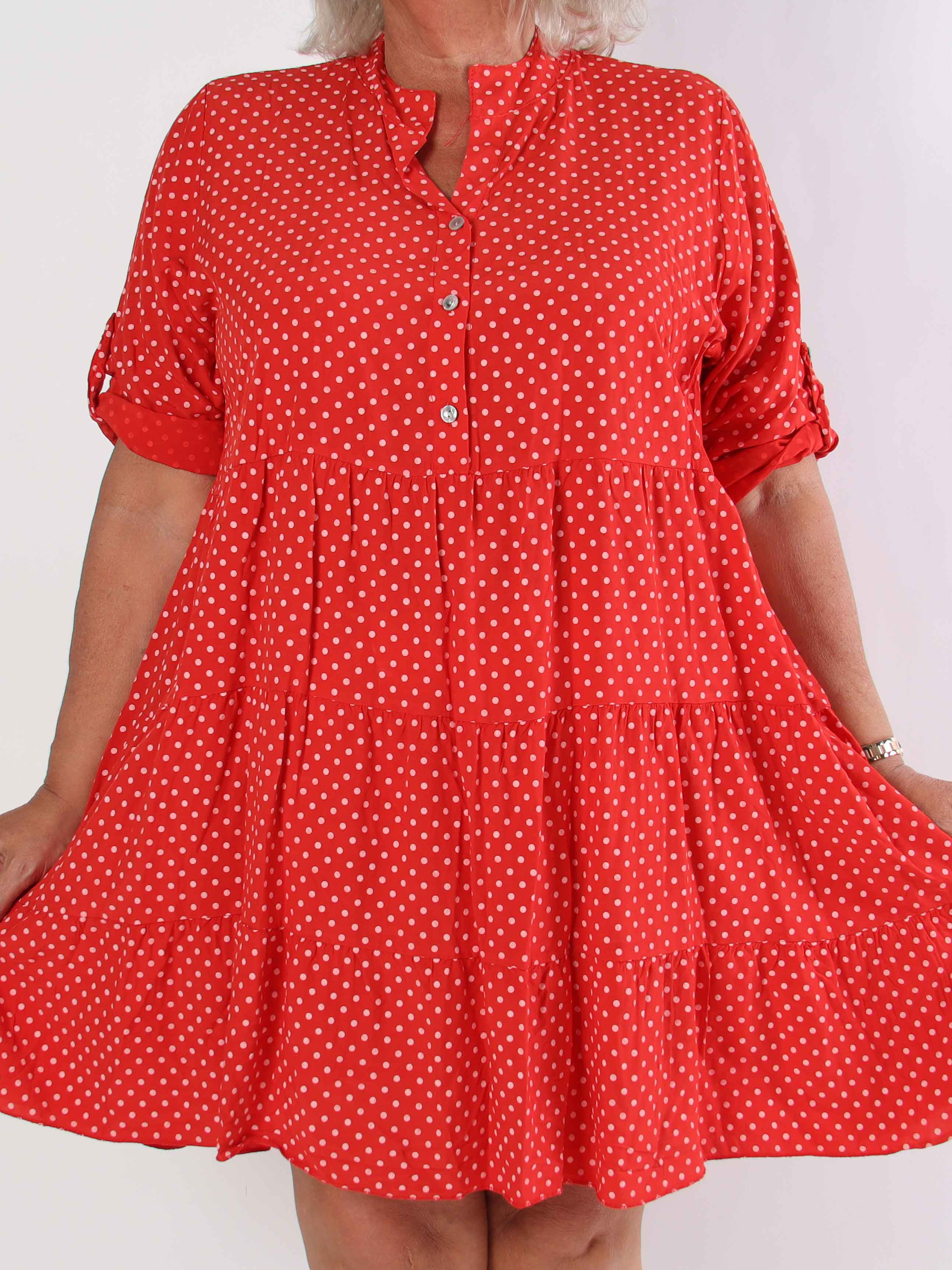 Dotti Short - Klänning med lager på lager-look i viskos