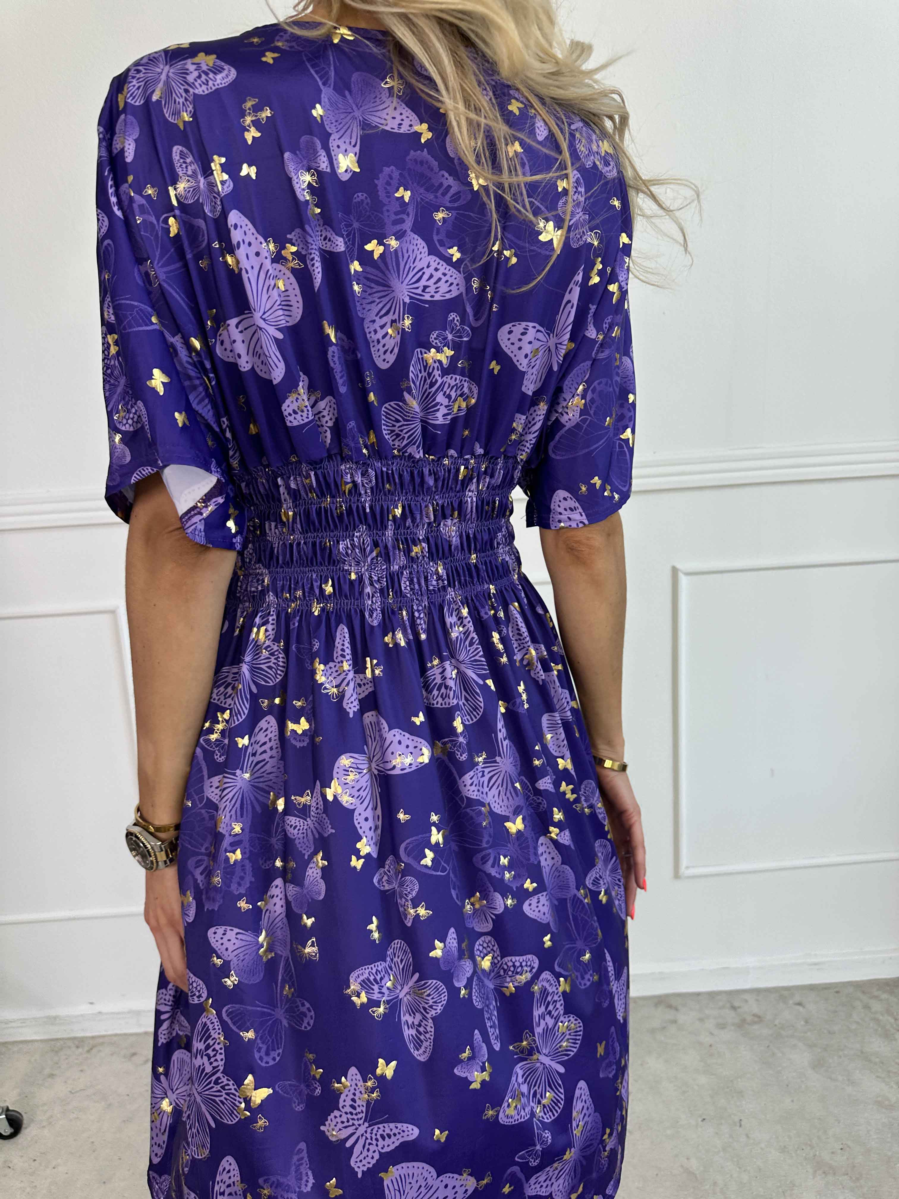 Pams Butterfly Short - Elastisk klänning med fjärilstryck