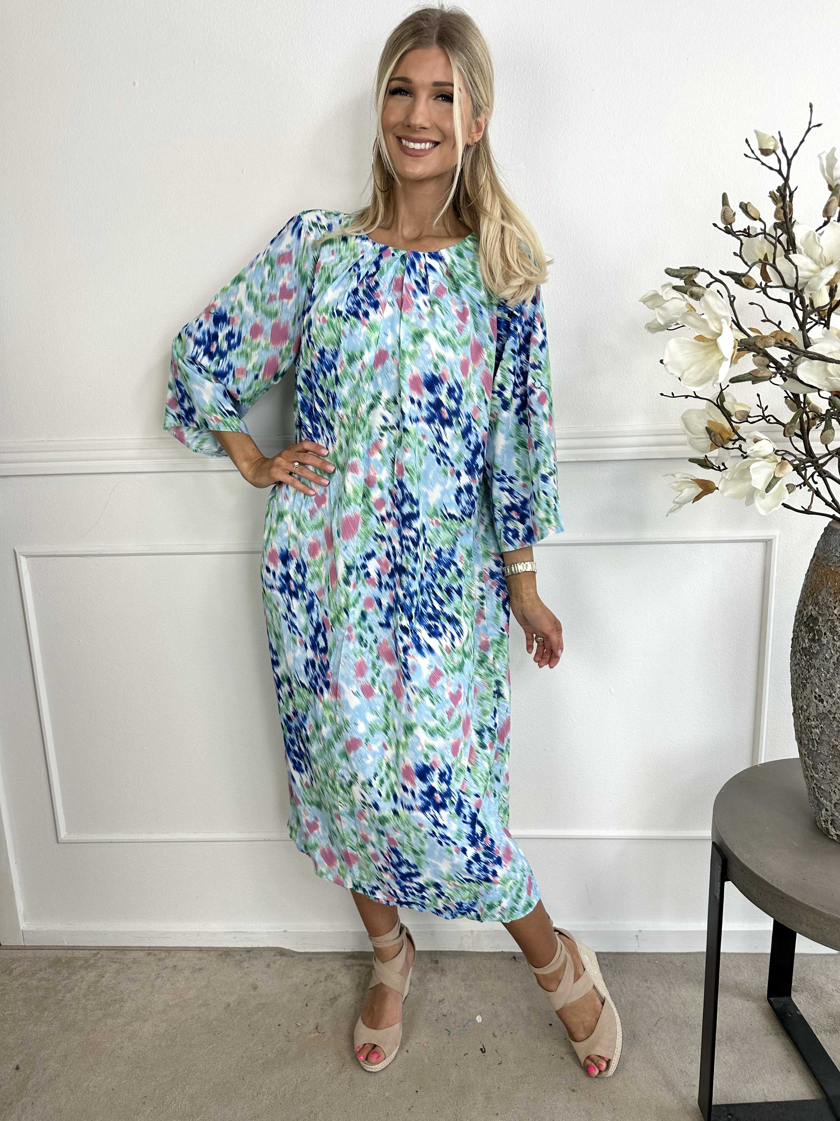 Gigi - Mångfärgad mönstrad tunikaklänning