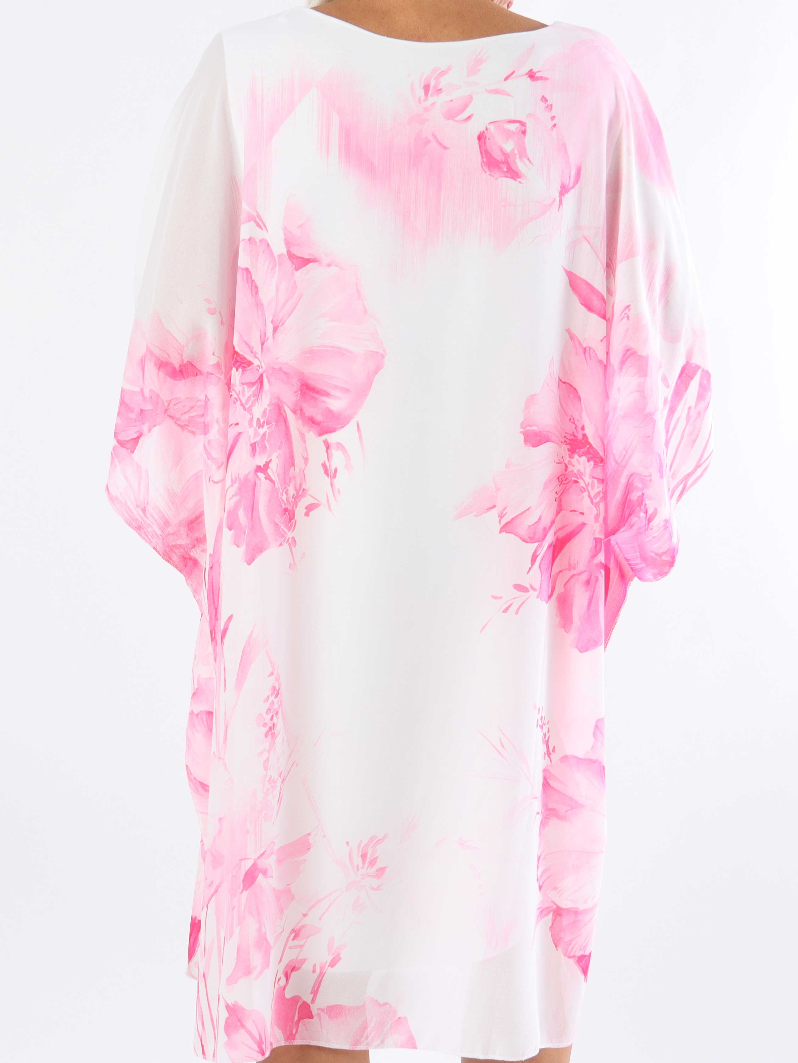 Senja - Plus size-klänning i chiffong och underkjol i viskos