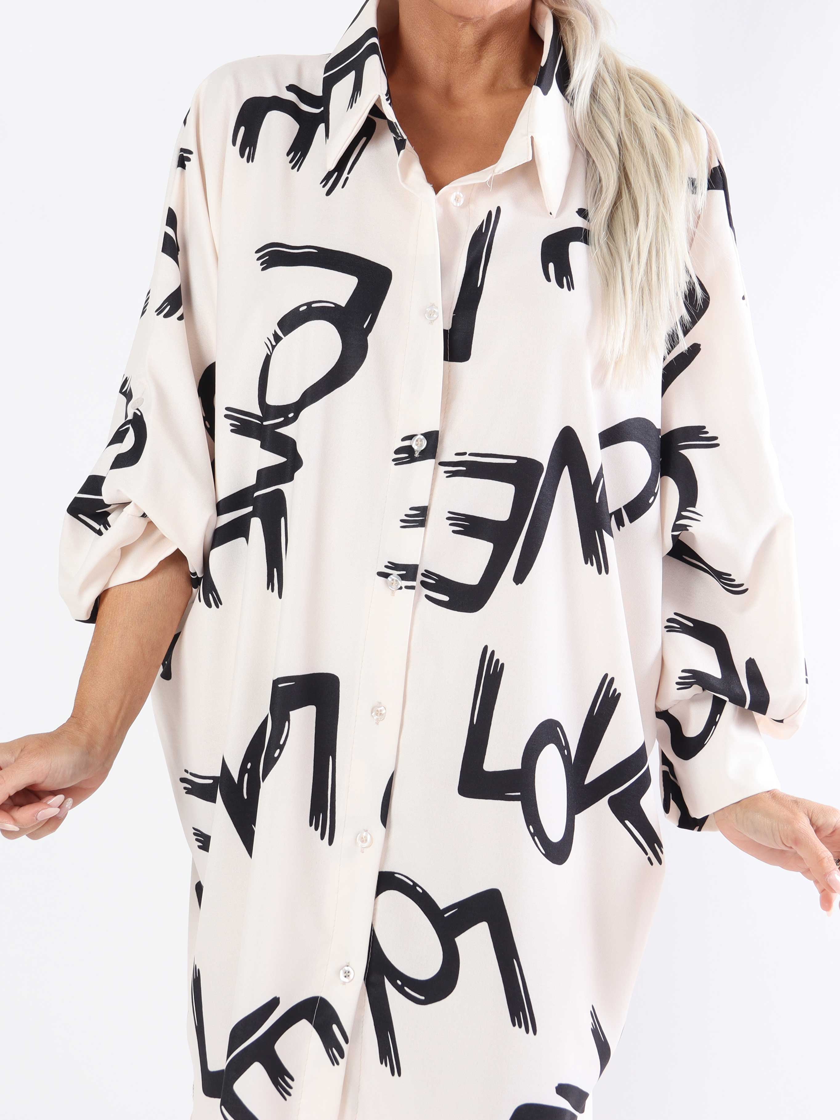 Havana - Skjortklänning i plus size med kärleksfull resning