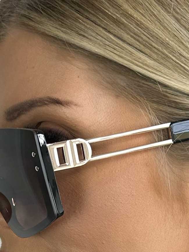 Carolin - Coola solglasögon med guldbågar