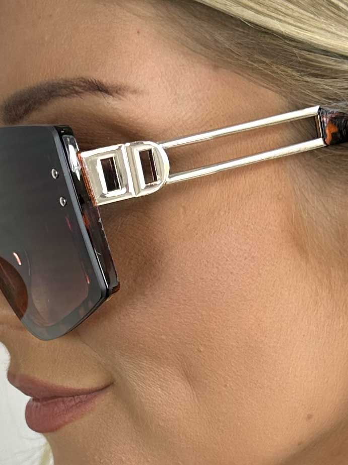 Carolin - Coola solglasögon med guldbågar