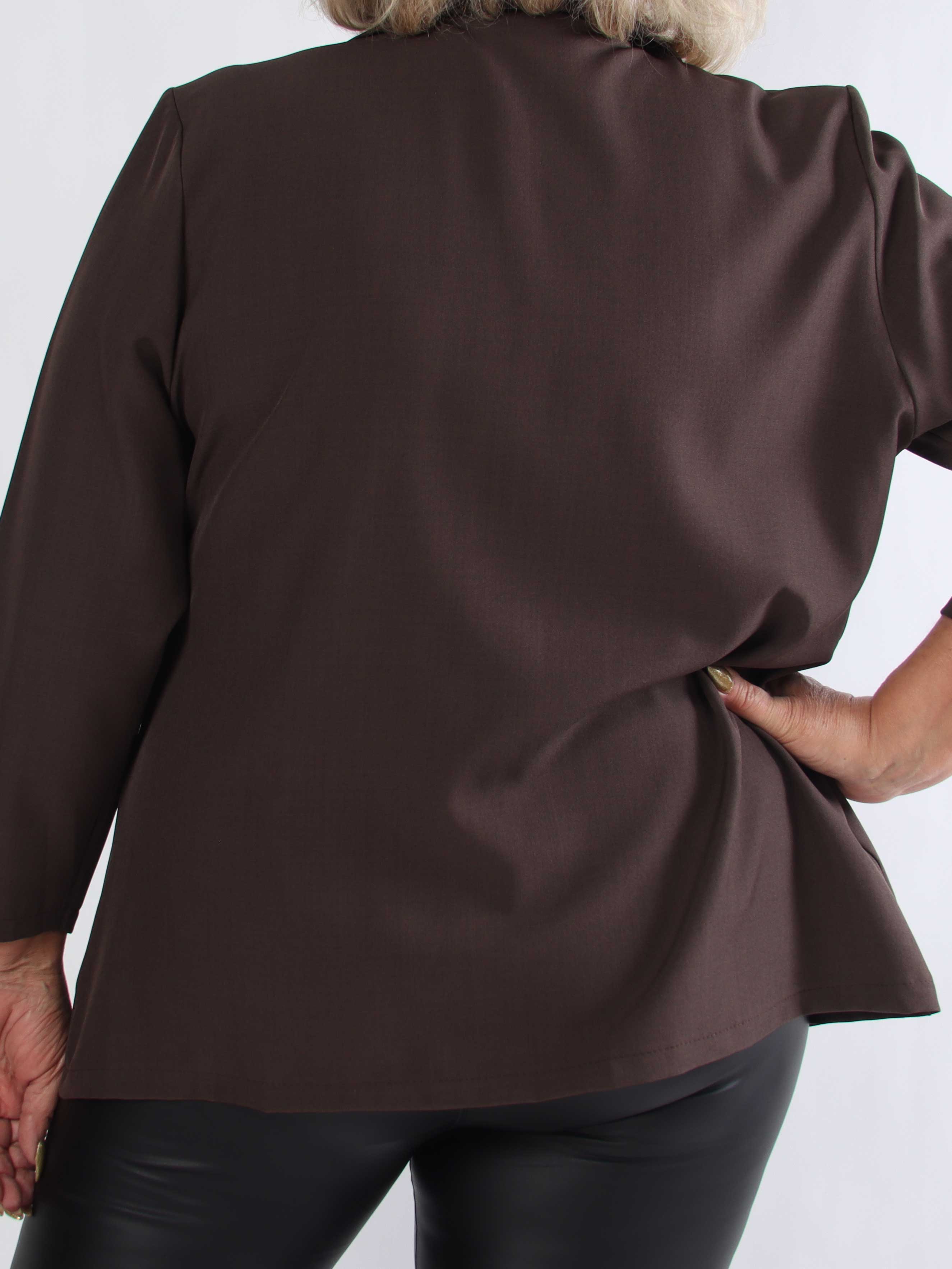 Lanthe Plain - Snygg enfärgad plus size kavaj