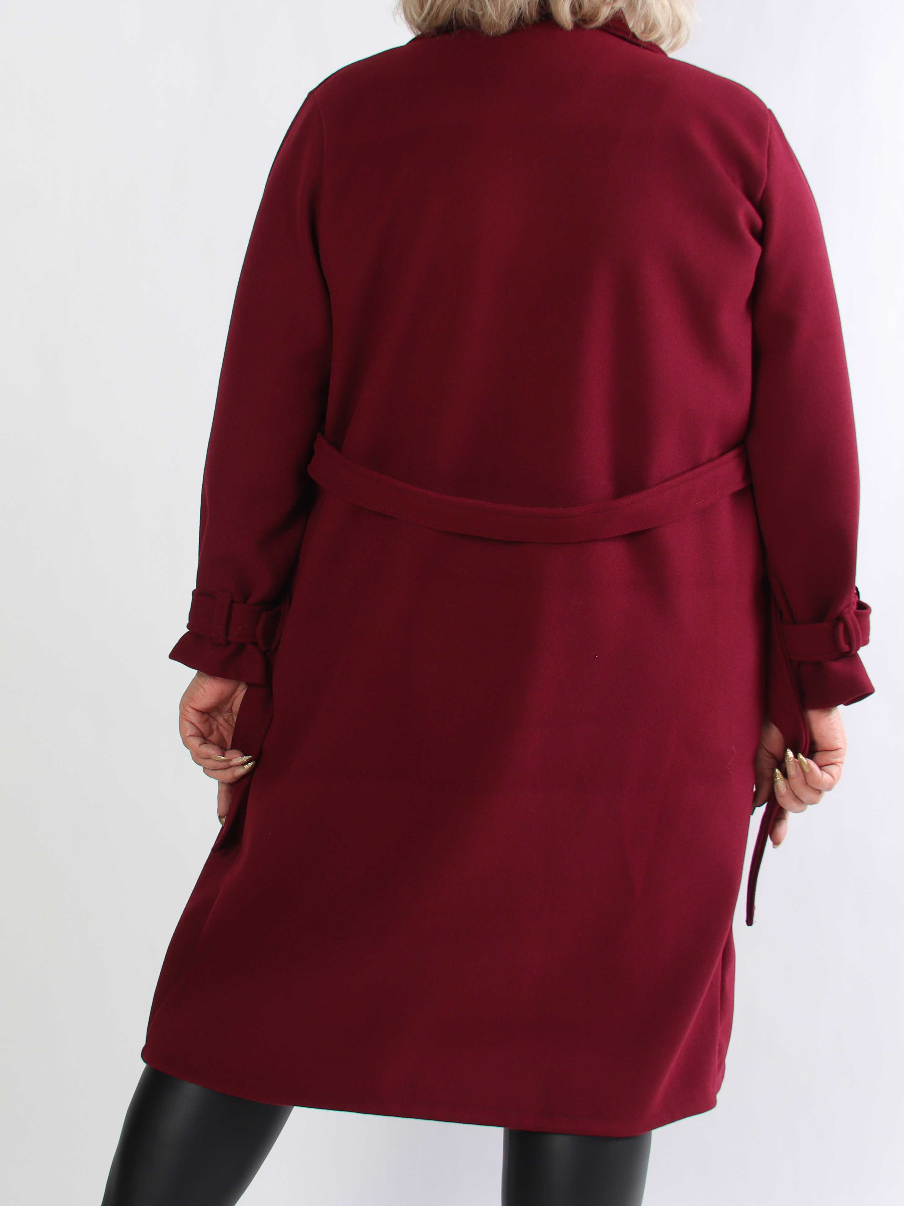 Sharpay Coat - Plus size trenchcoat med knytband