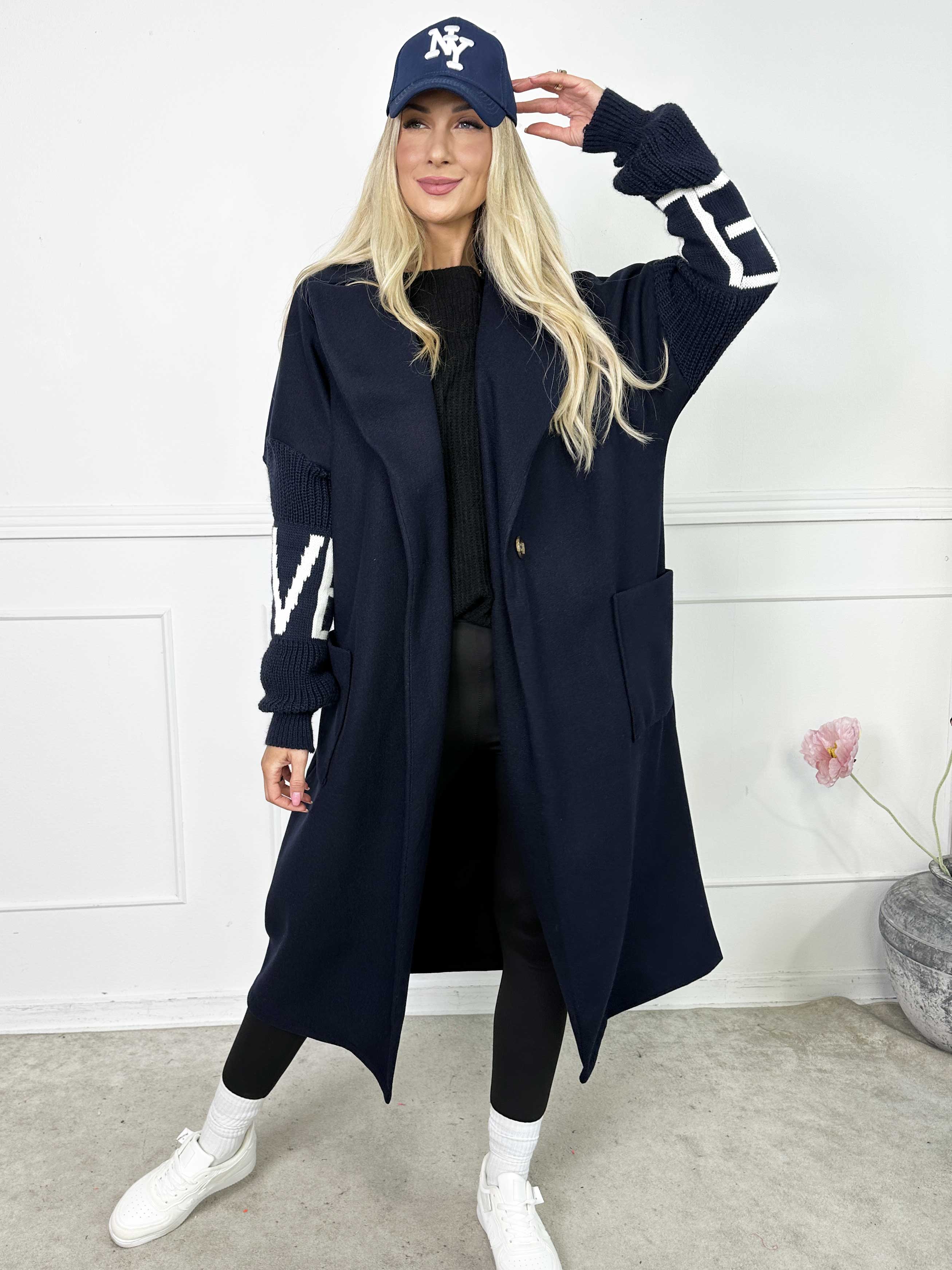 Debbie Midi - Fin kappa med stickade ärmar