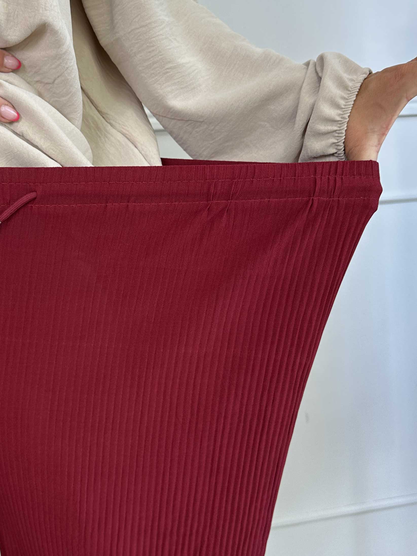 Angeline - Lösa plisserade byxor med resår i midjan