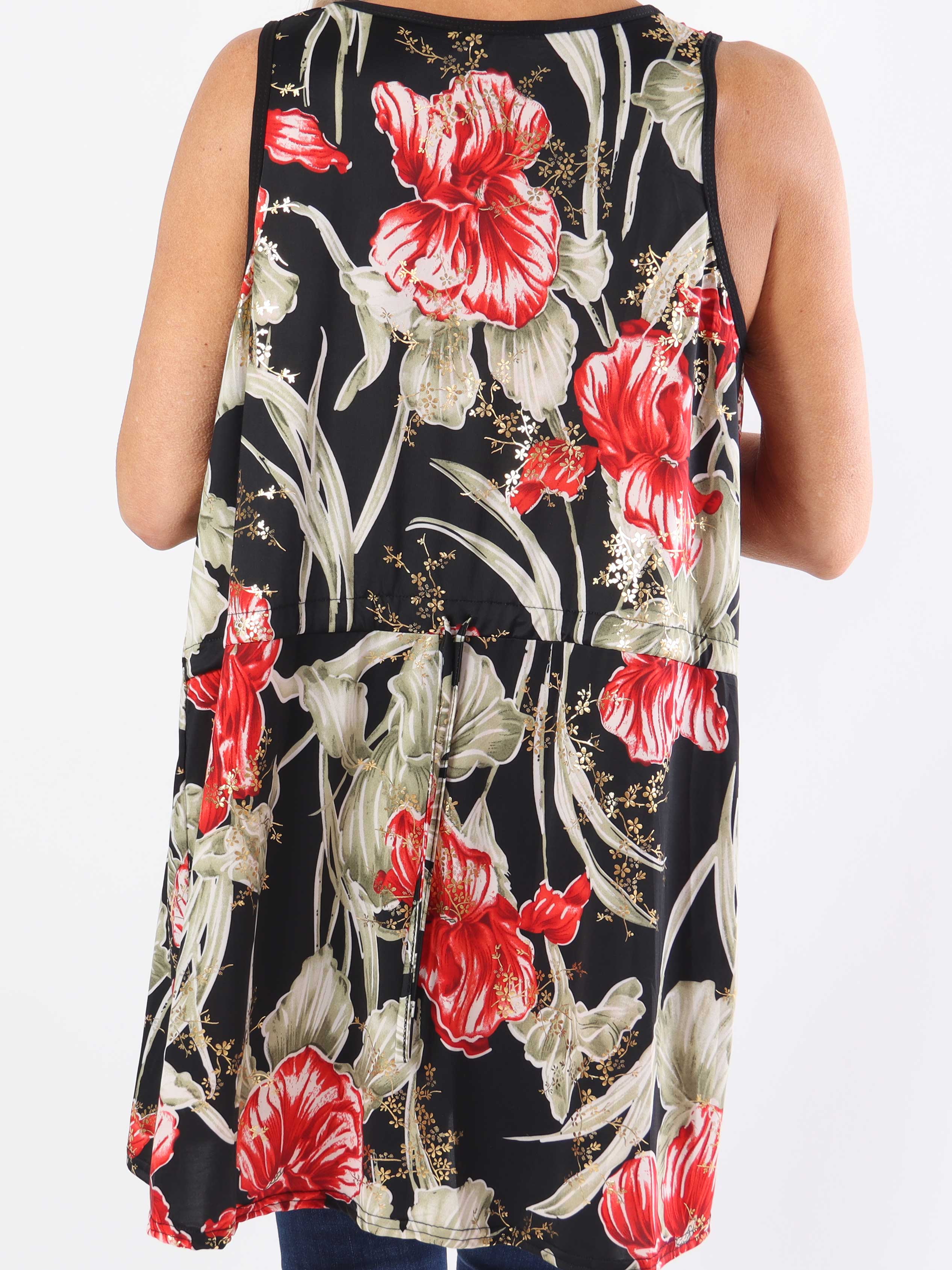 Palma Spring - Lång mönstrad plus size-tunika i stretchigt tyg