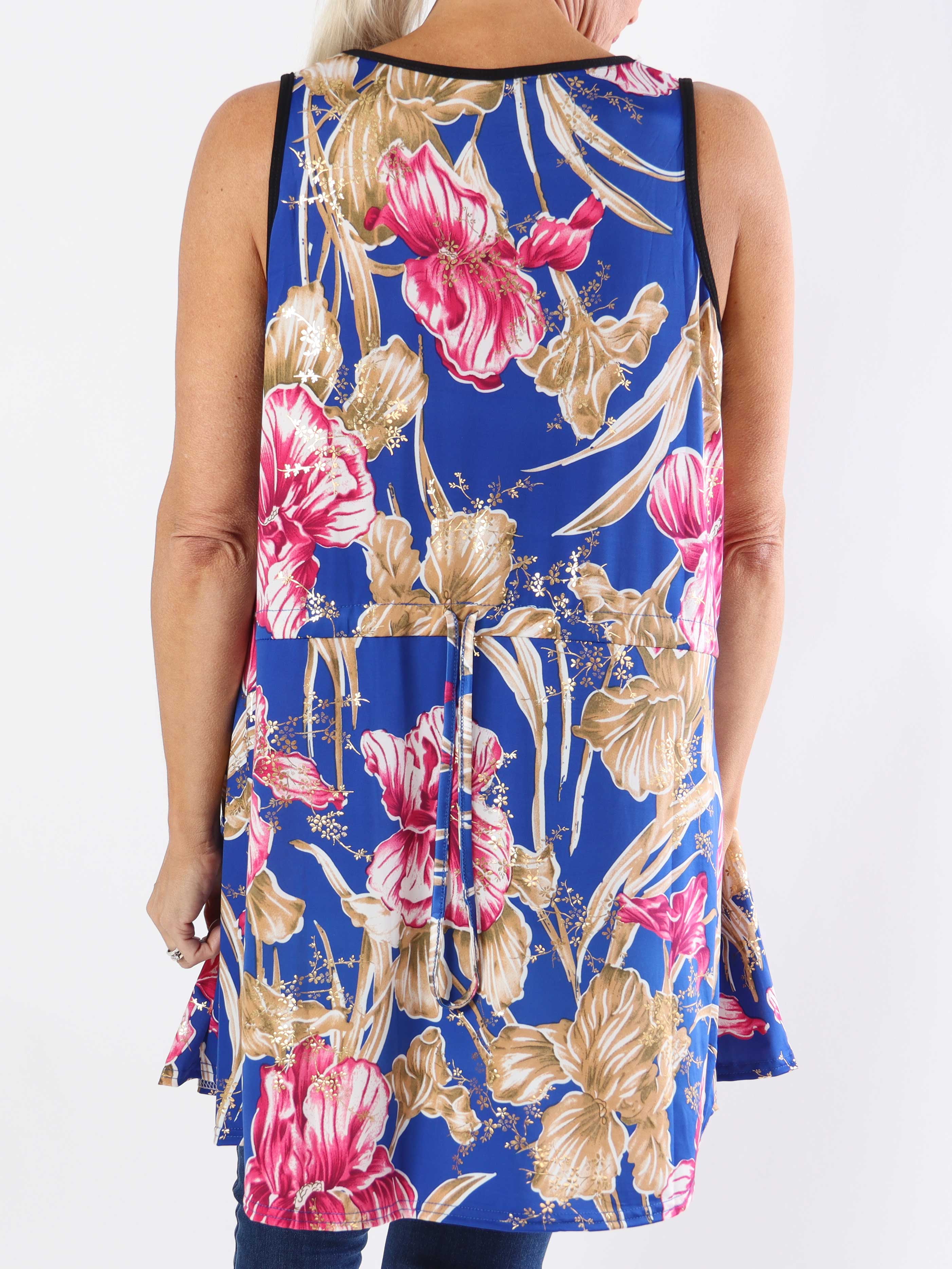 Palma Spring - Lång mönstrad plus size-tunika i stretchigt tyg