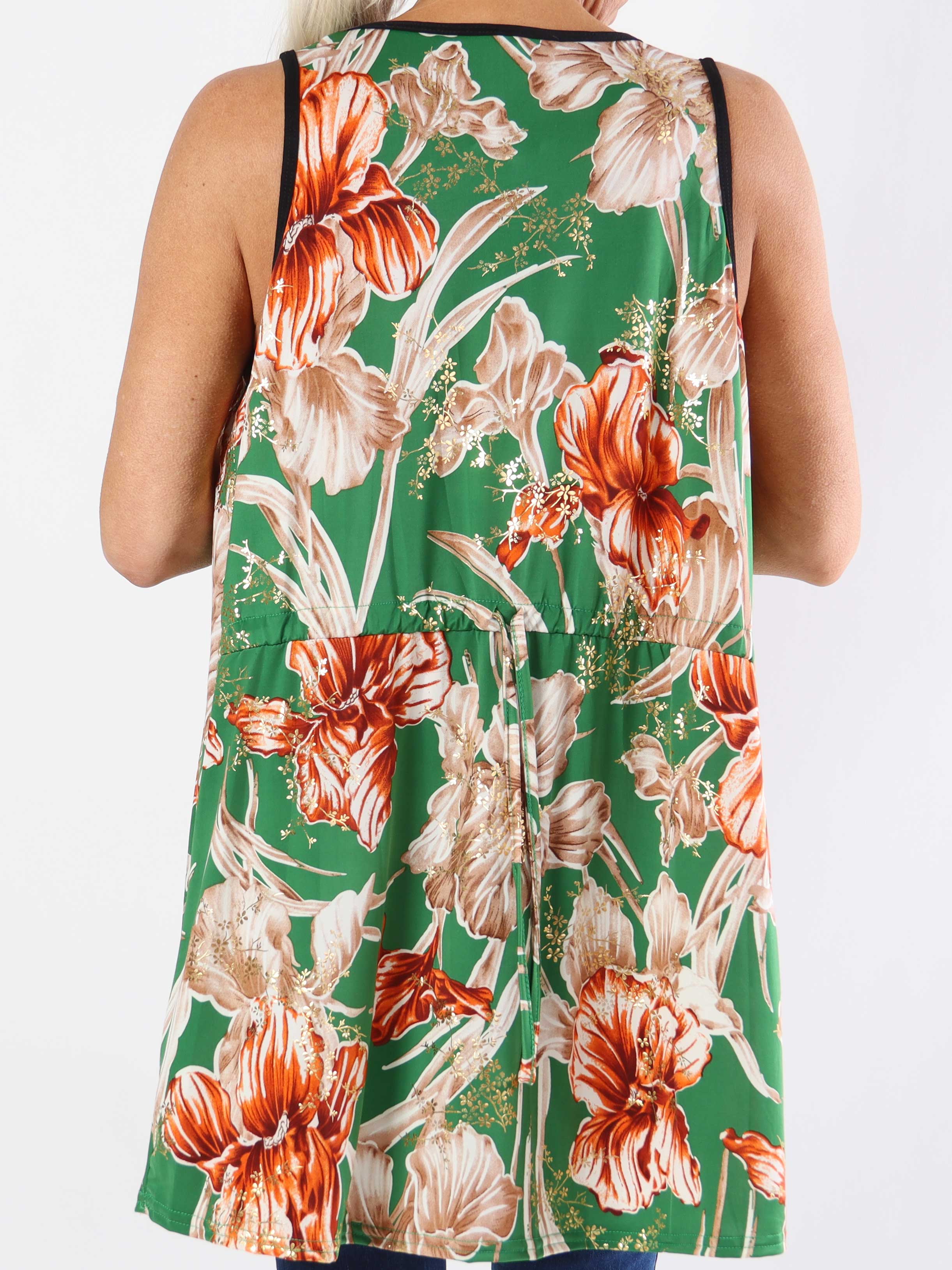 Palma Spring - Lång mönstrad plus size-tunika i stretchigt tyg