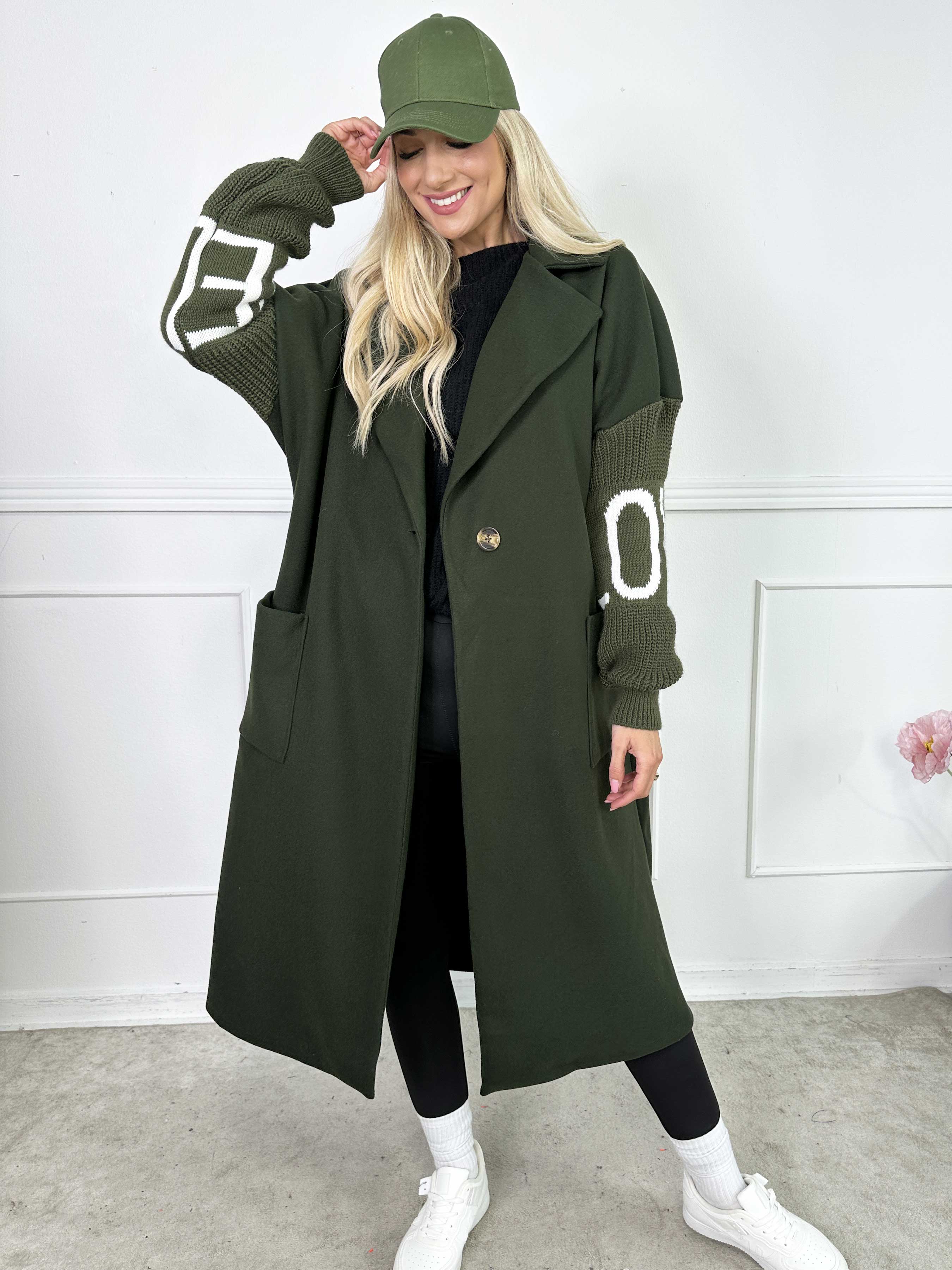 Debbie Midi - Fin kappa med stickade ärmar