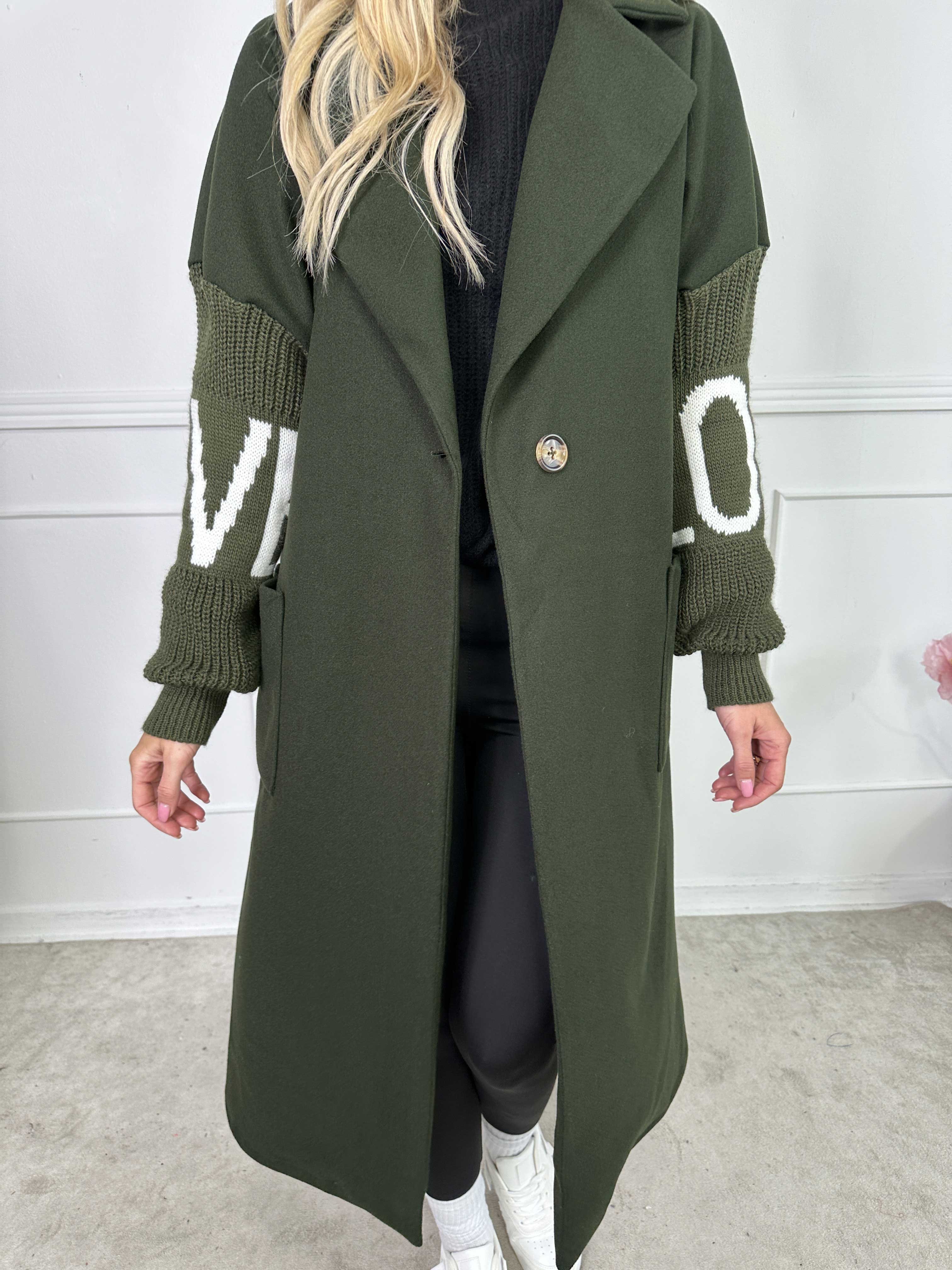 Debbie Midi - Fin kappa med stickade ärmar