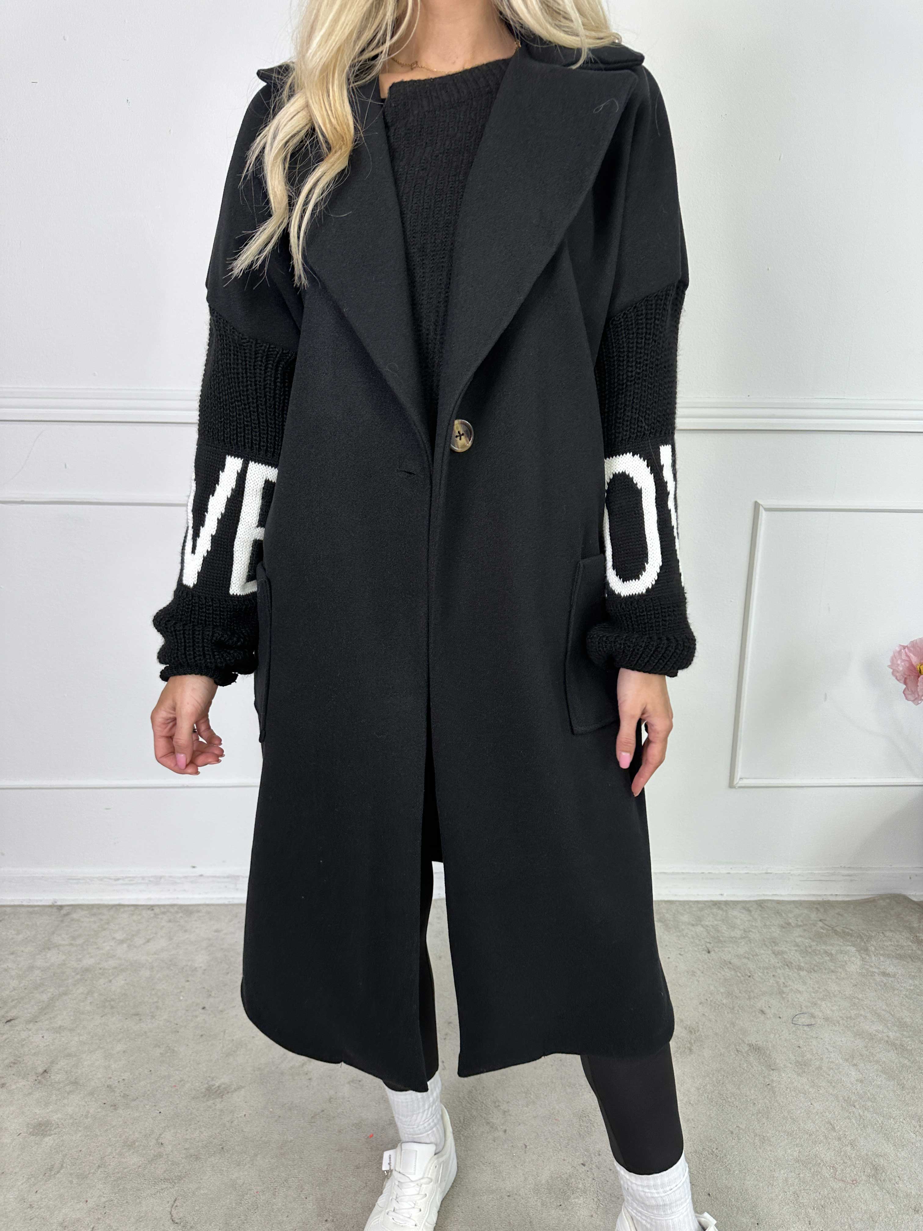 Debbie Midi - Fin kappa med stickade ärmar