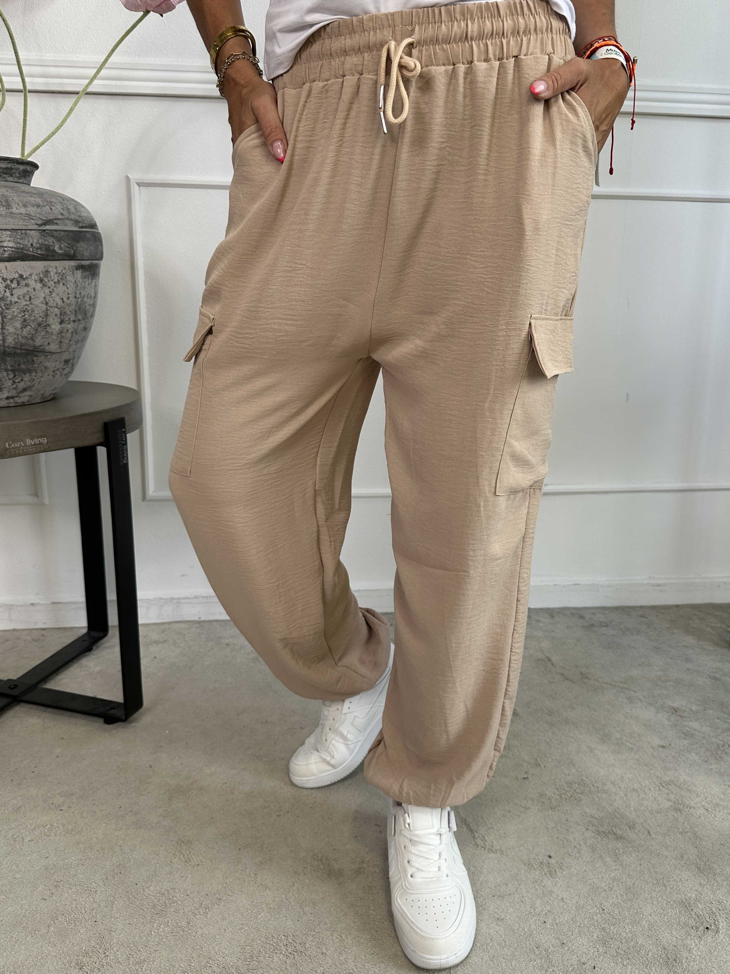 Enyo - Lätta byxor med benfickor