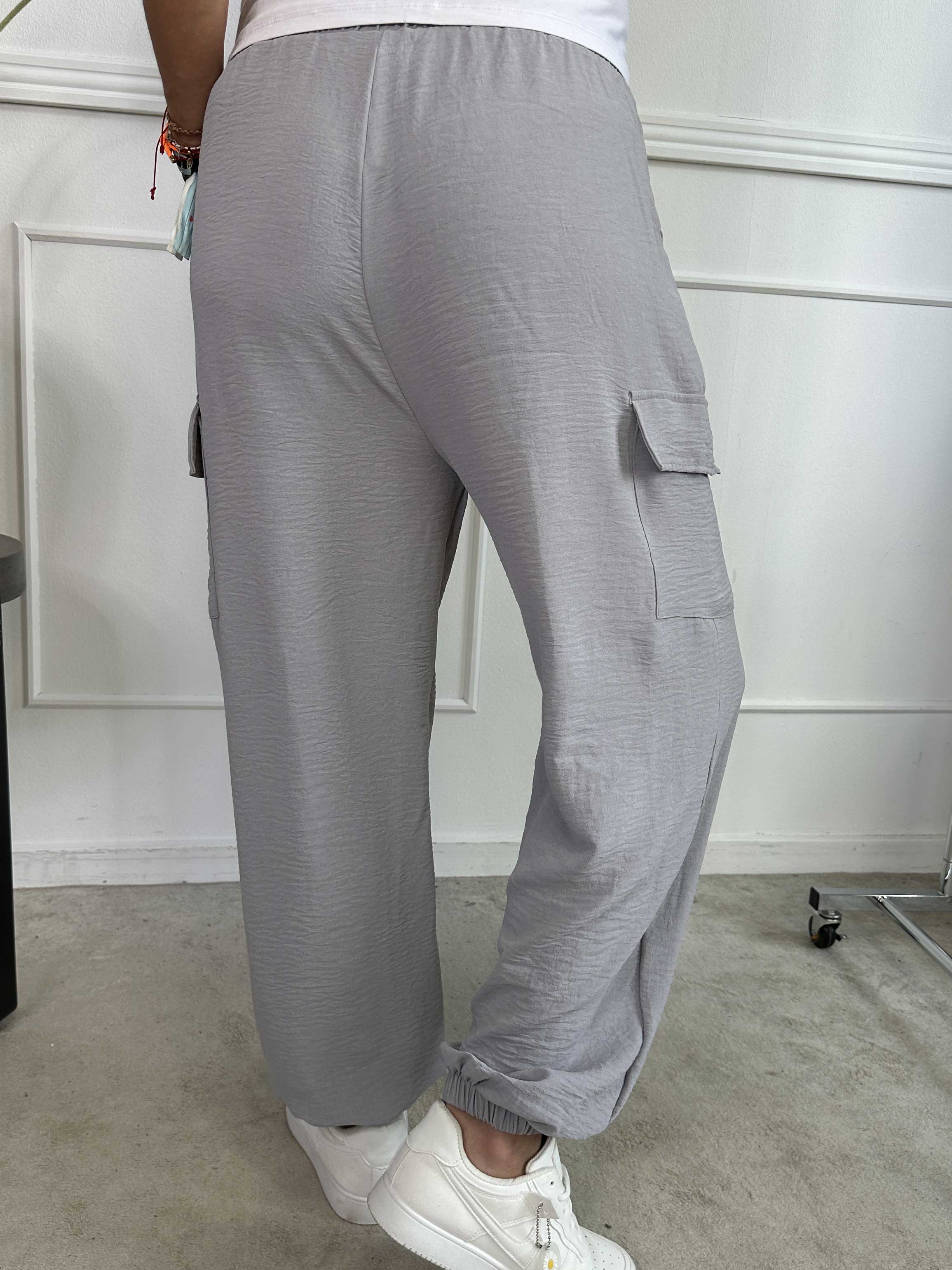 Enyo - Lätta byxor med benfickor