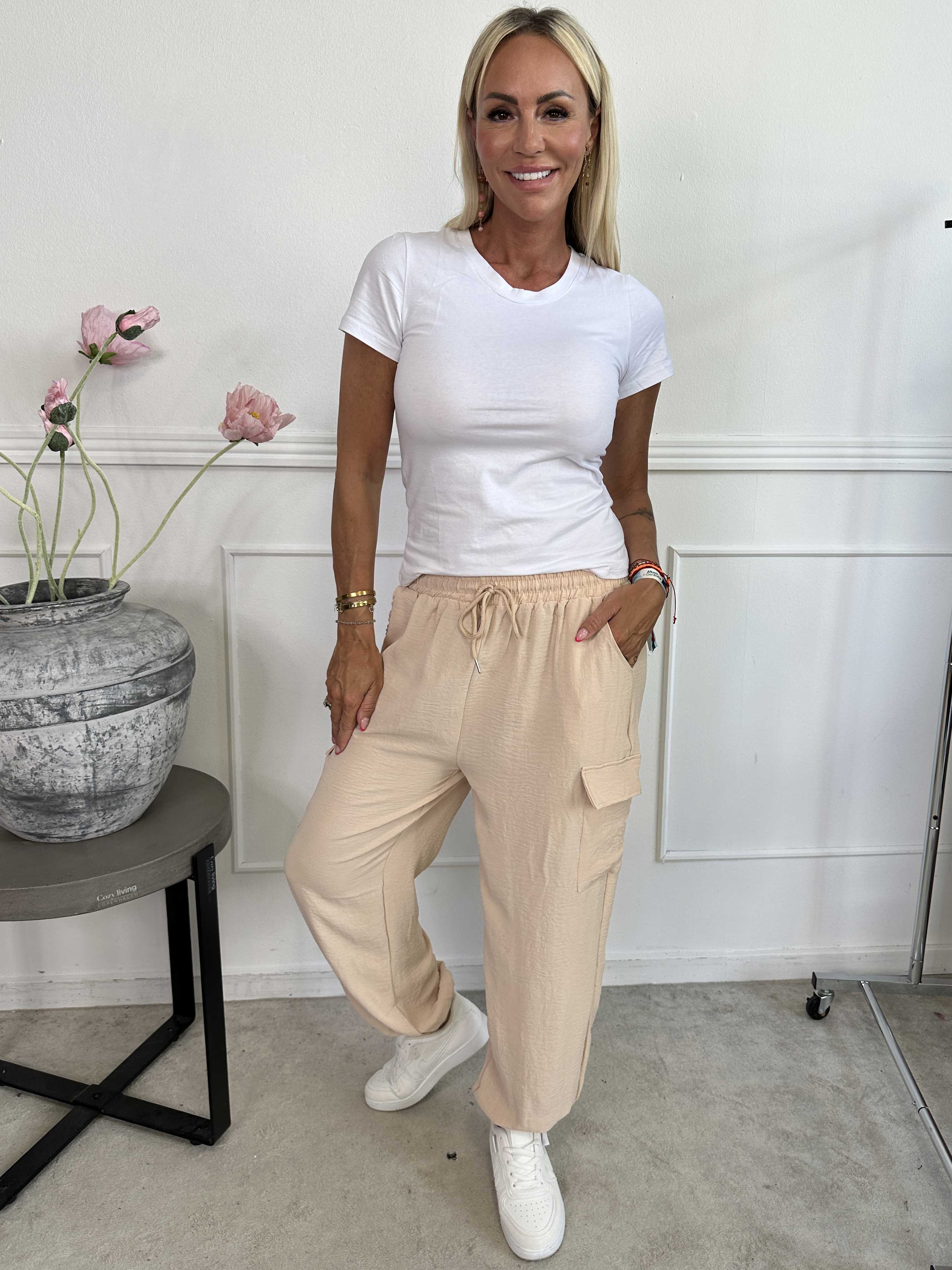 Enyo - Lätta byxor med benfickor