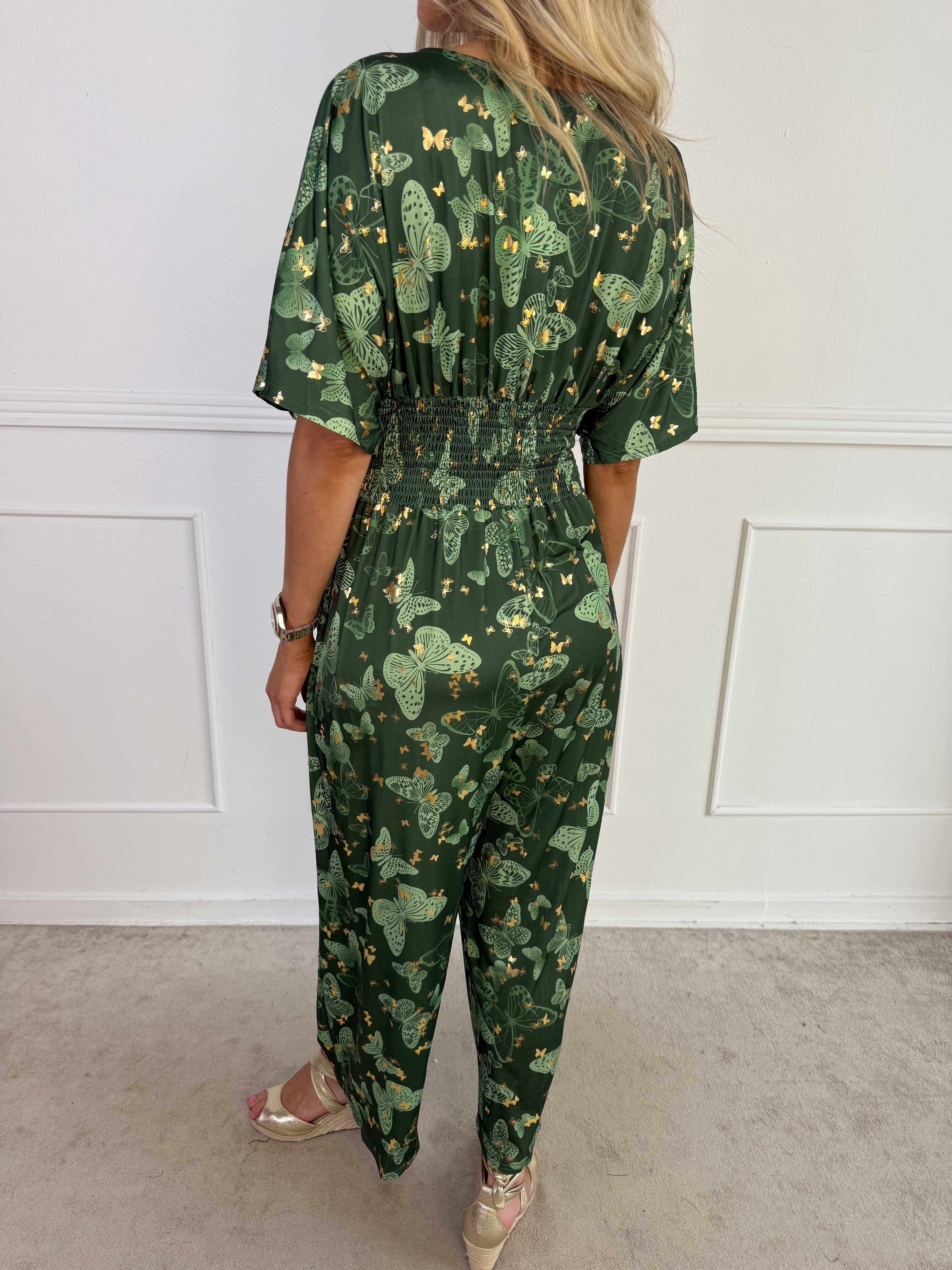 Pams Butterfly Jumpsuit - Elastisk jumpsuit med fjärilsmönster