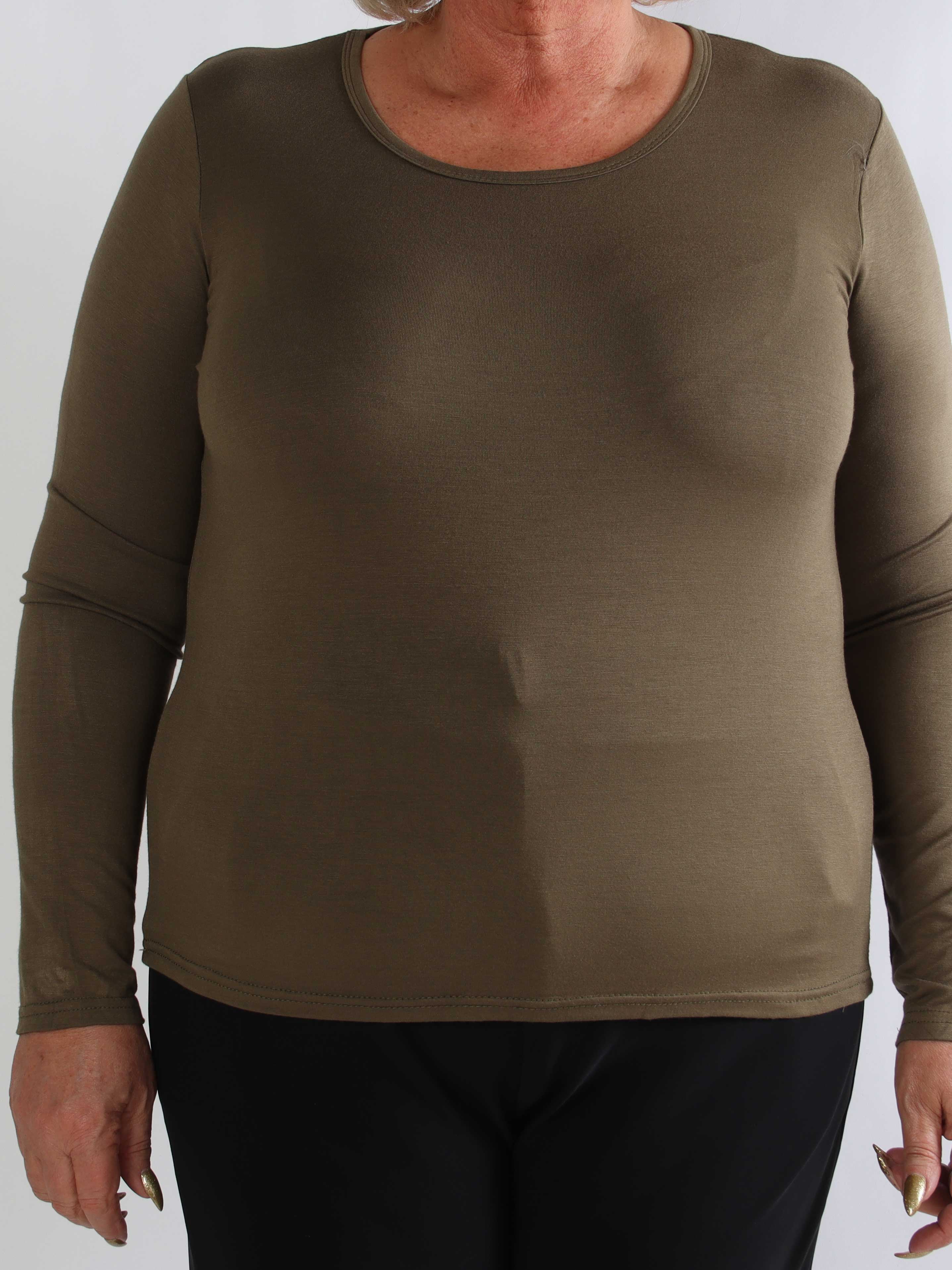 Othilla - Blød langærmet basis bluse